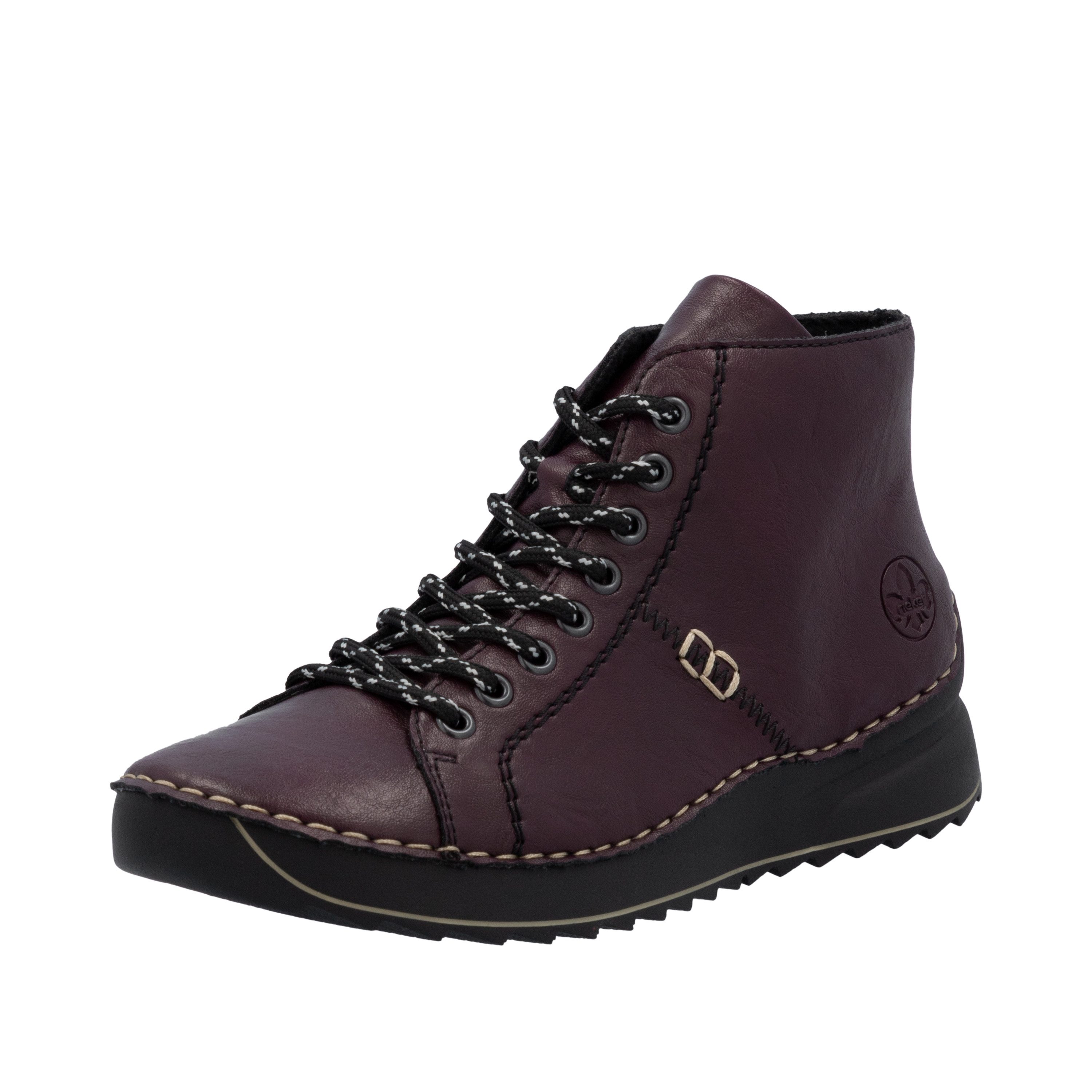Rieker Schnürboots Schnürstiefelette, High Top Sneaker, Plateauboots mit Profilsohle