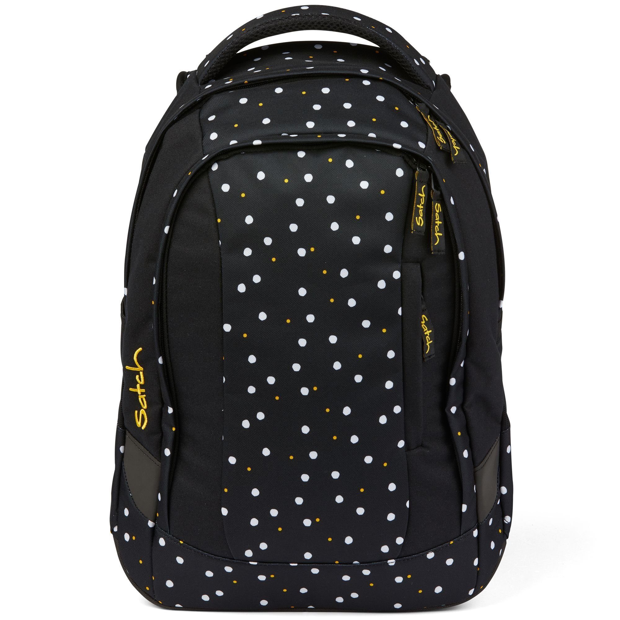 Satch Schulrucksack sleek, PET black white yellow