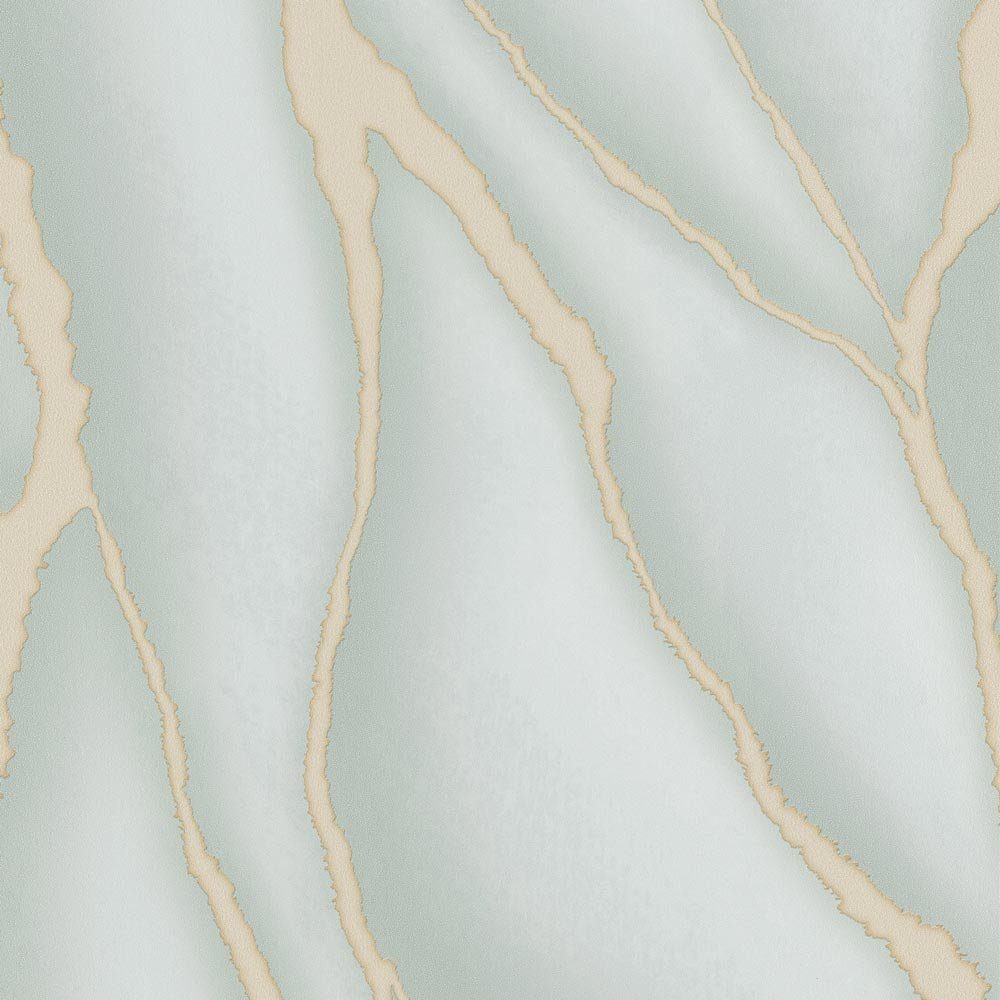 Erismann Vliestapete 3D-Effekt Risse Grün Beige Elle Decoration 10345-07