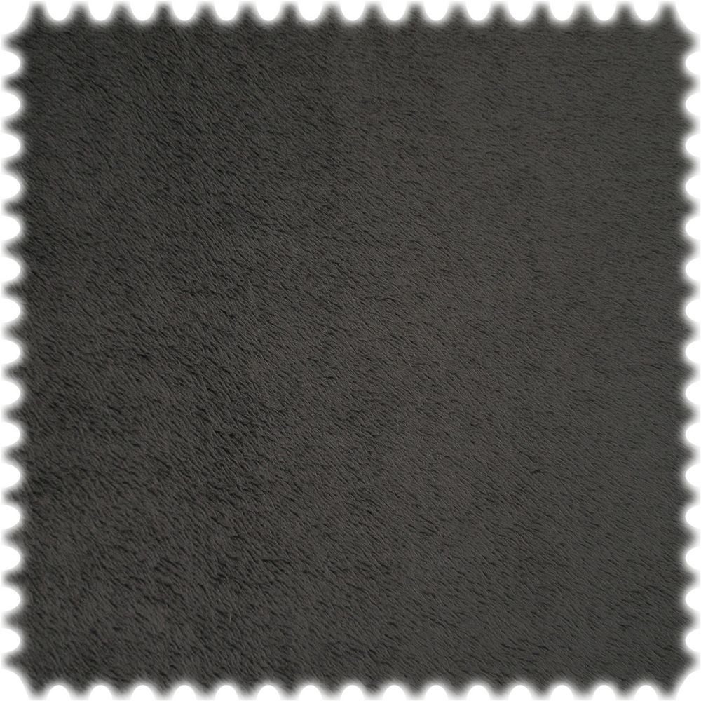 Heiro Stoff Kunstfell Möbelstoff Heiro Plüsch Anthrazit, Polsterstoff Meterware - Breite:140 cm