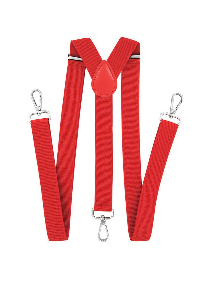 axy Hosenträger Herren Hosenträger 3 robusten Karabiner Verschluss 2,5 cm breit Y-Form verstellbar und elastisch 120cm Lang