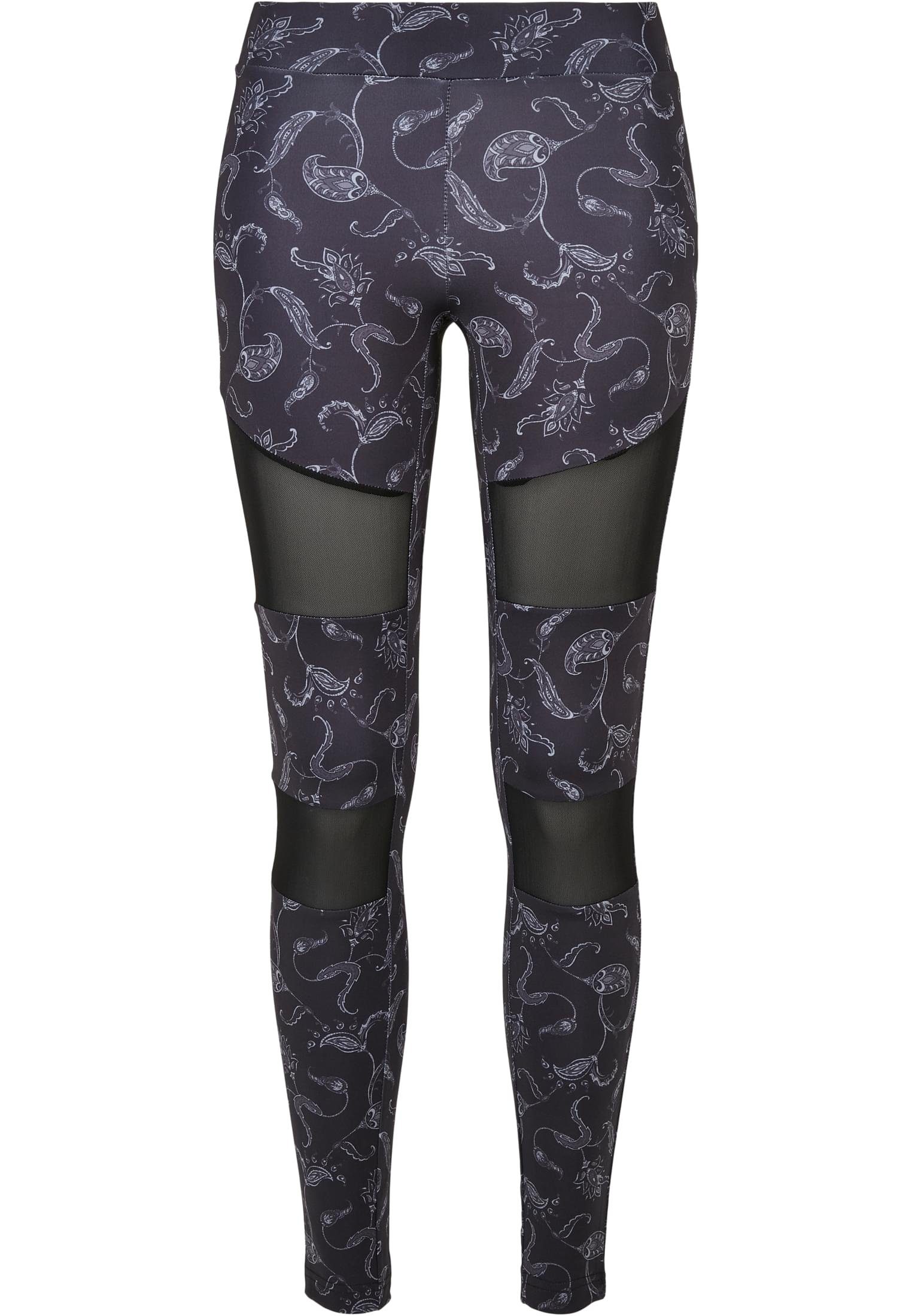 Tech URBAN Leggings AOP Damen (1-tlg) Ladies Mesh blackpaisley Leggings CLASSICS