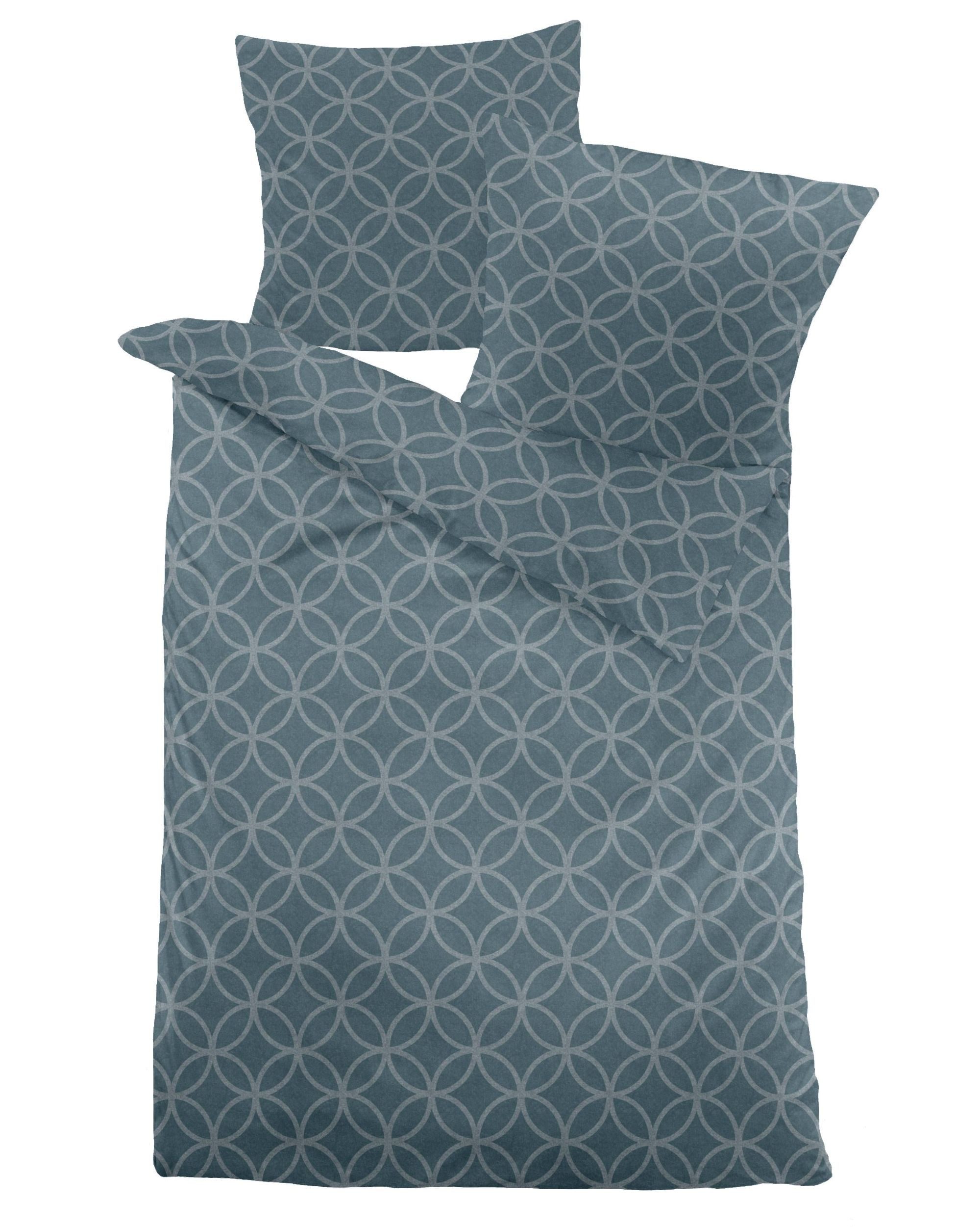 Dormisette Bettwäsche Dormisette Jacuqard Flanell Bettwäsche 135x200 Kreise günstig online kaufen