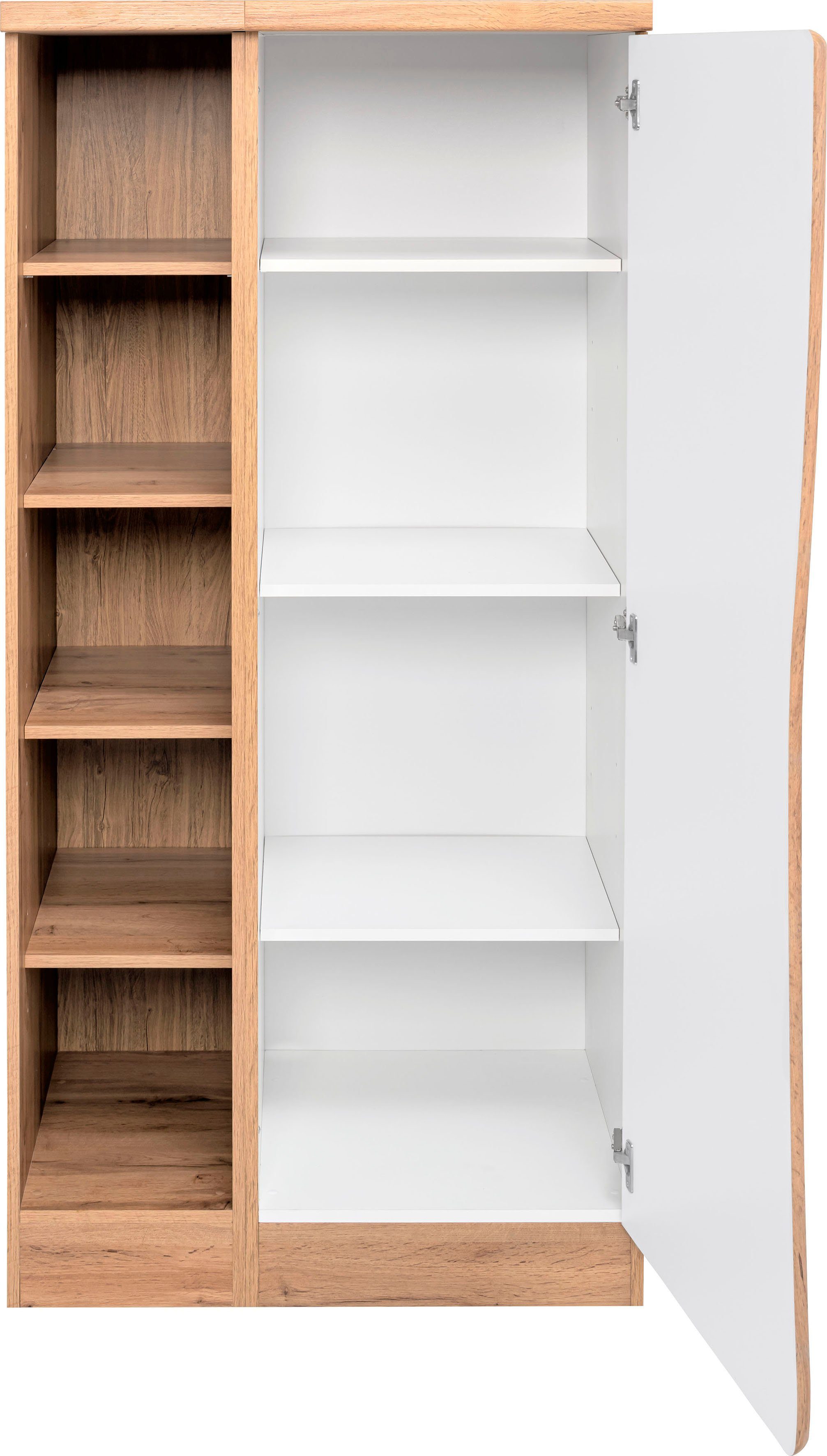 wotaneiche MÖBEL >>Bruneck<< Midischrank hochwertige Vorratsschrank MDF-Fronten wotaneiche breit, Bruneck | 90 cm HELD