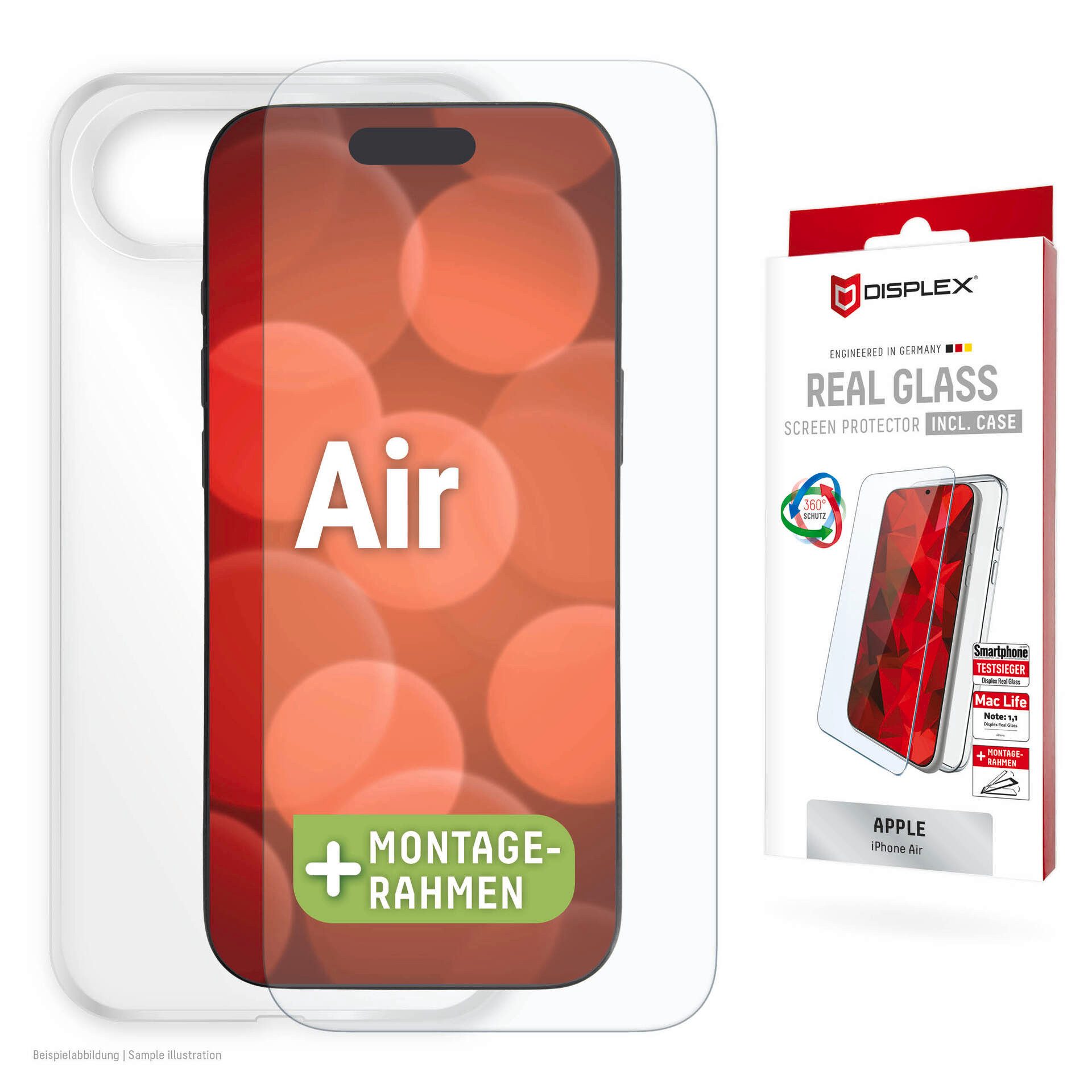 Displayschutzglas Real Glass Screen Protector inkl. Case