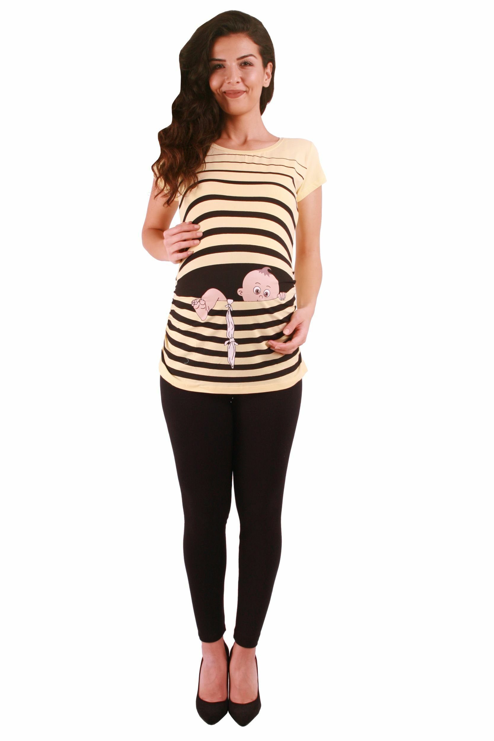 M.M.C. Umstandsshirt Baby Flucht mit Motiv