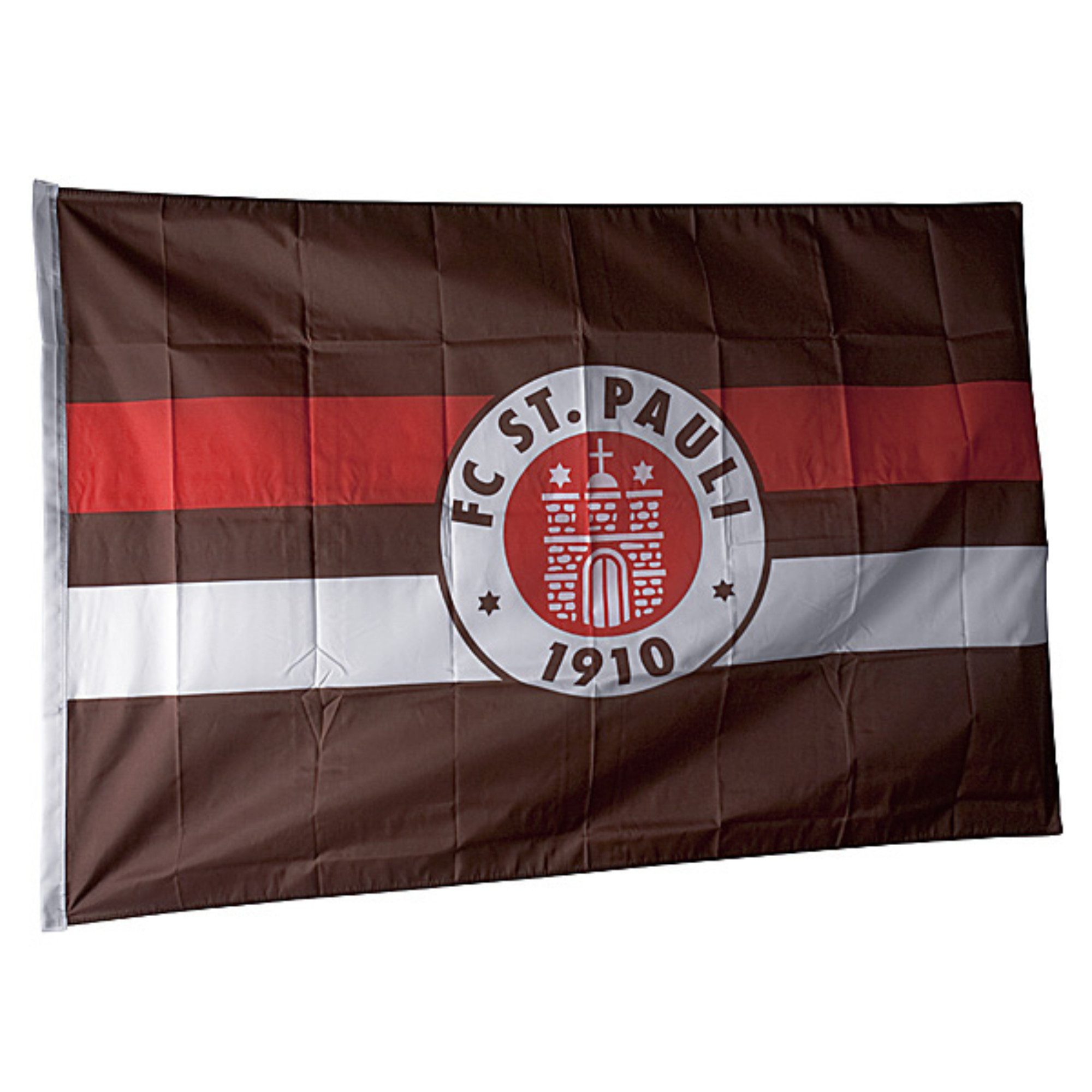 FC St. Pauli Fahne FC St. Pauli - Fahne Braun-Weiß-Rot 100x150 cm
