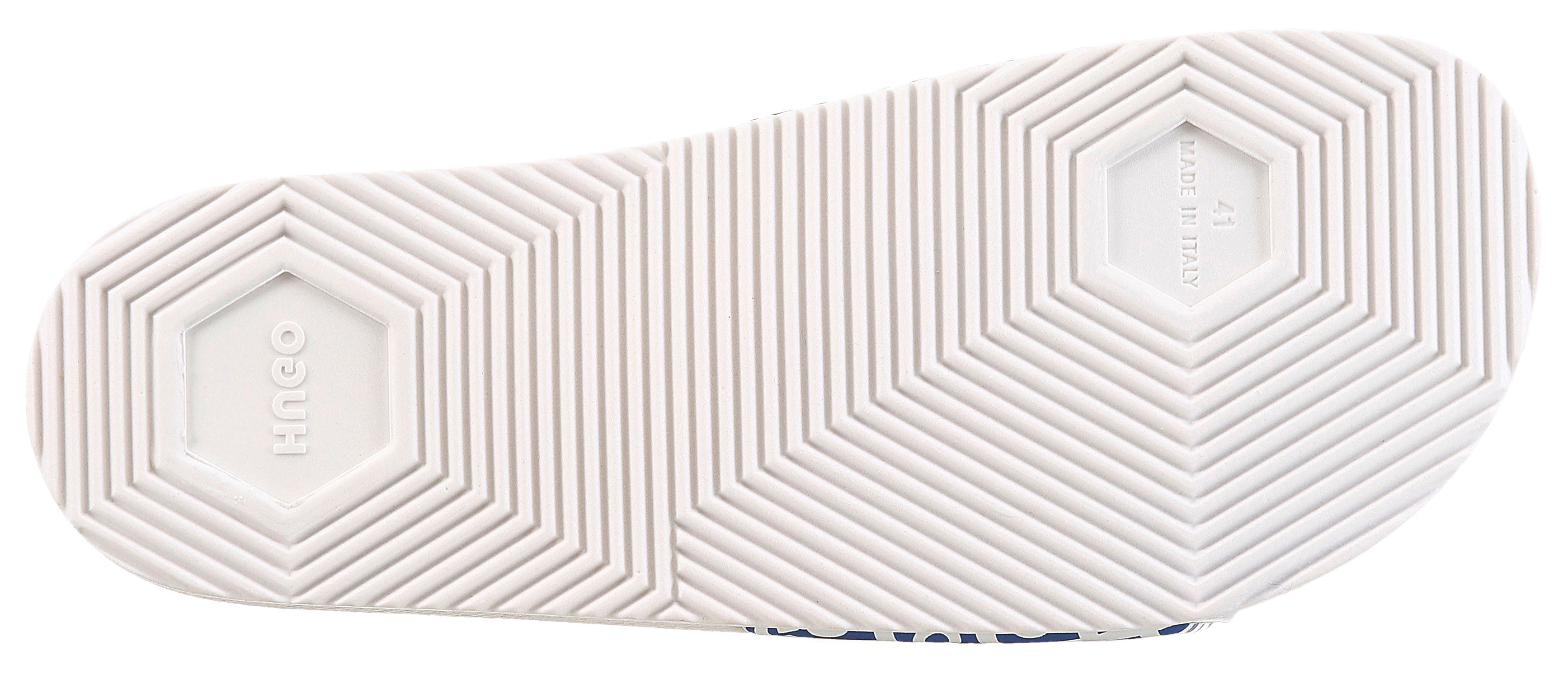 HUGO Blue Timein_slid Badepantolette Strandschuh, Schlappen, Sommerschuh, Flat mit Logoschriftzügen