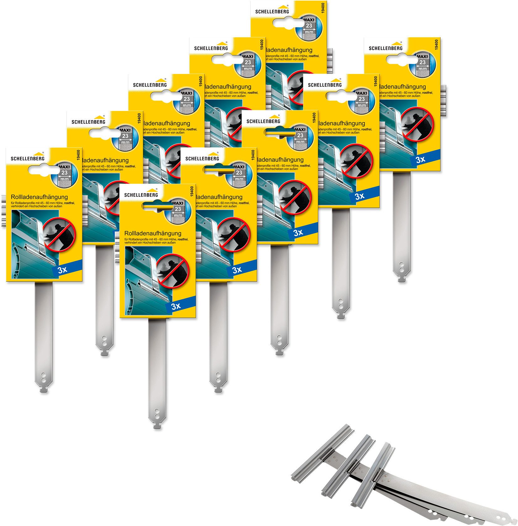 SCHELLENBERG Rollladenaufhängung Mini oder Maxi, aus Edelstahl, (Set, 10-St günstig online kaufen