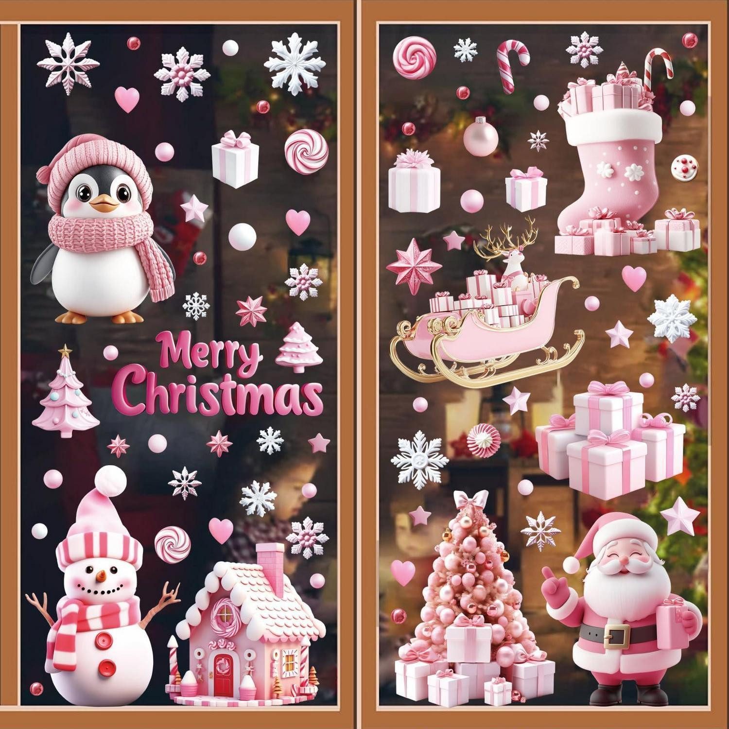 LuxusKollektion Fensterbild Fenstersticker Ostern Hasen Eier Küken PVC