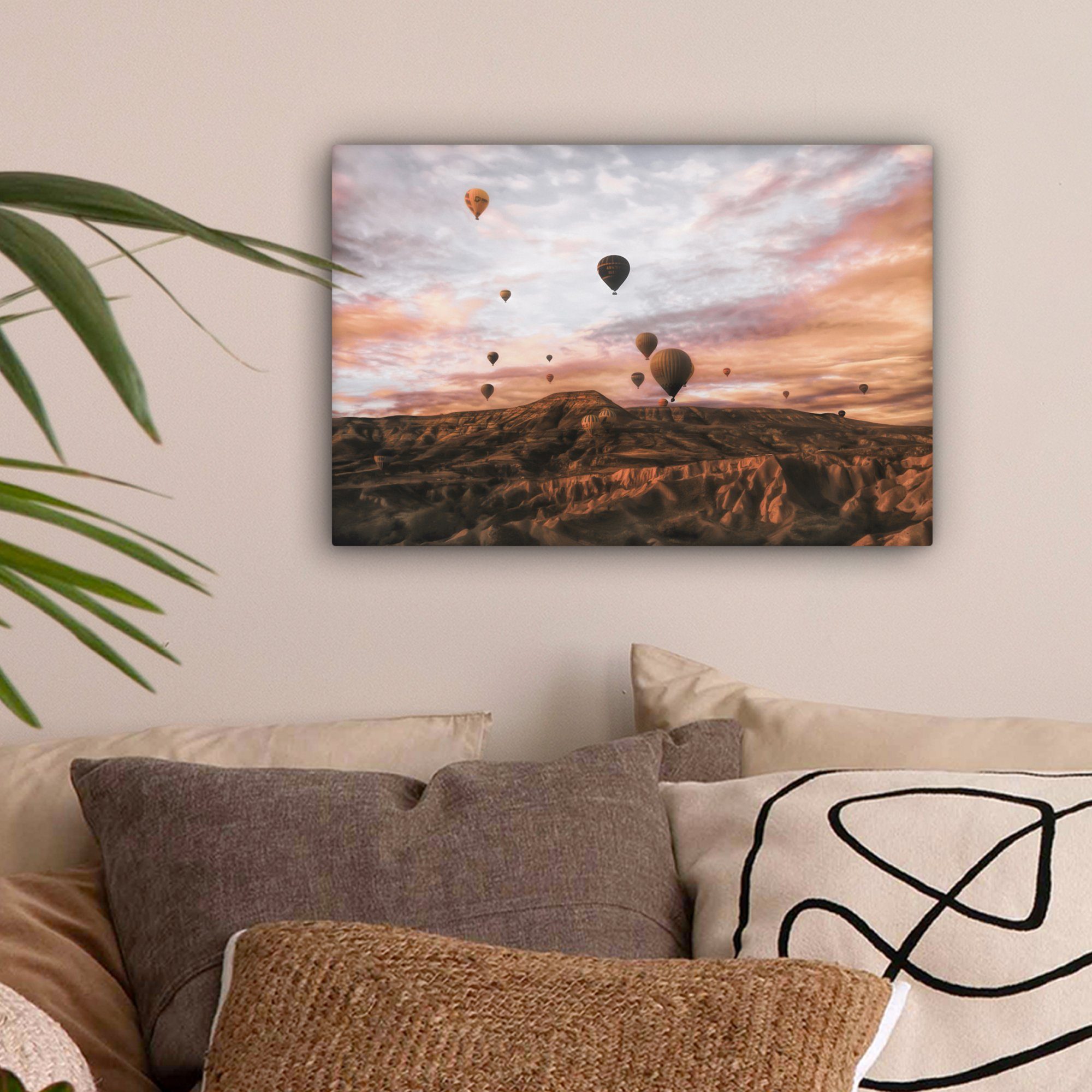 OneMillionCanvasses® Leinwandbild Landschaft - Heißluftballon - günstig online kaufen