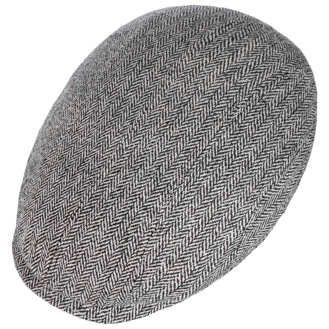 Stetson Flat Cap (1-St) mit EU in Made Schirmmütze schwarz-weiß Schirm, the