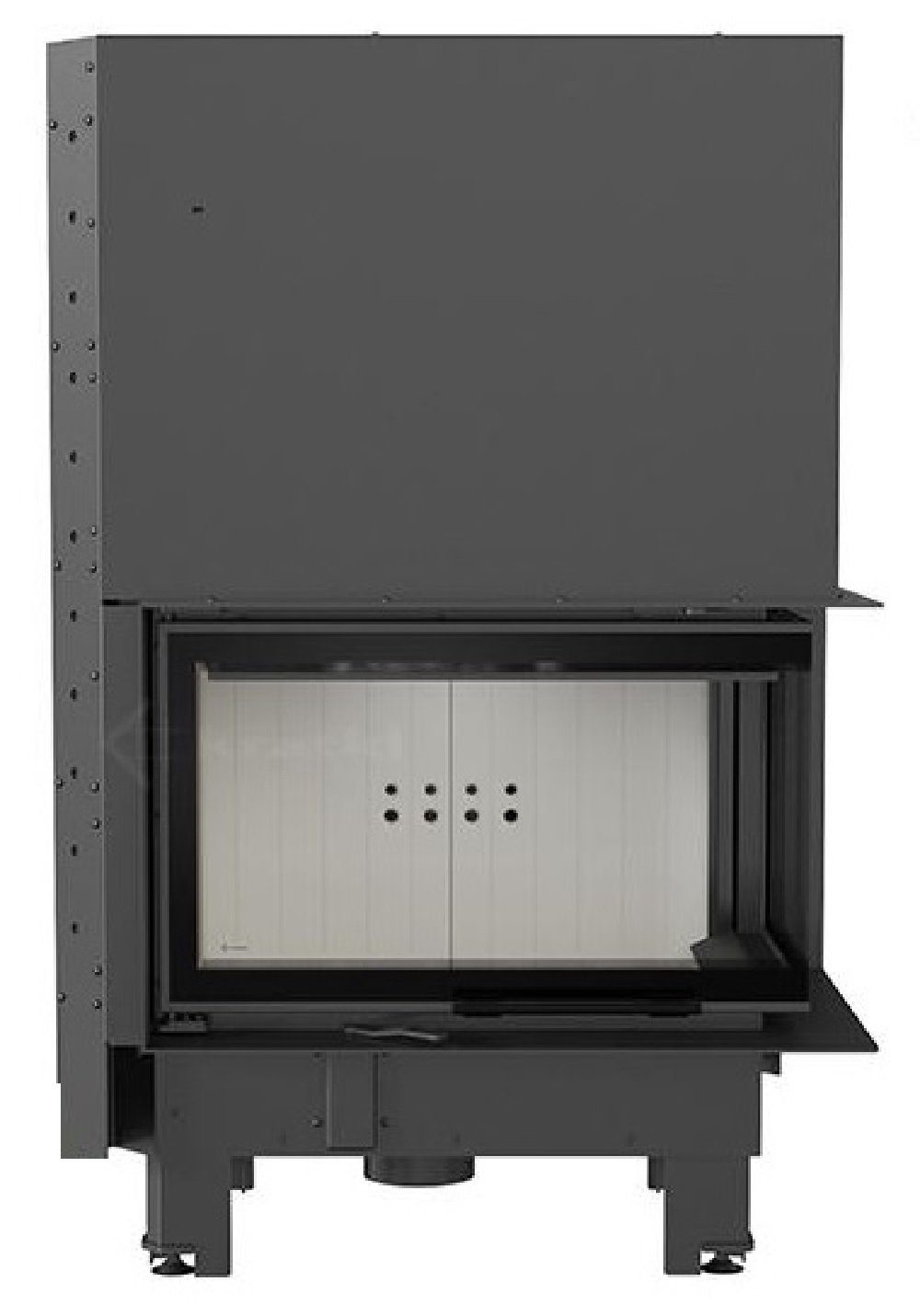 Kratki Kamineinsätze MBM 10 rechts mit Schiebetür, 10,00 kW