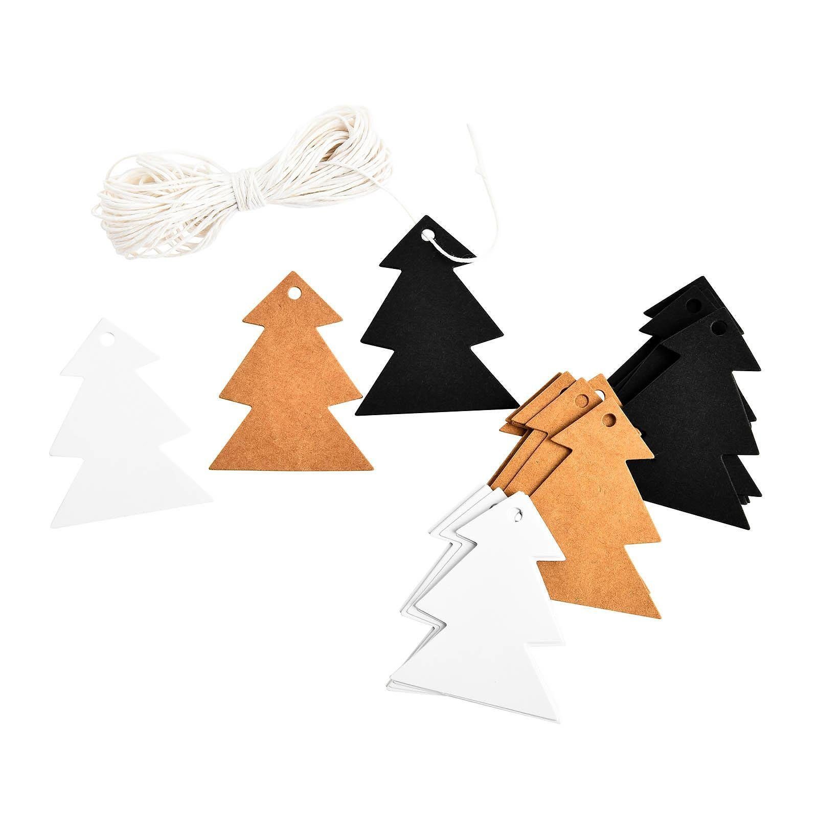 Depot Geschenkkarte Geschenkanhänger-Set Tree, aus Papier, L 10 Zentimeter