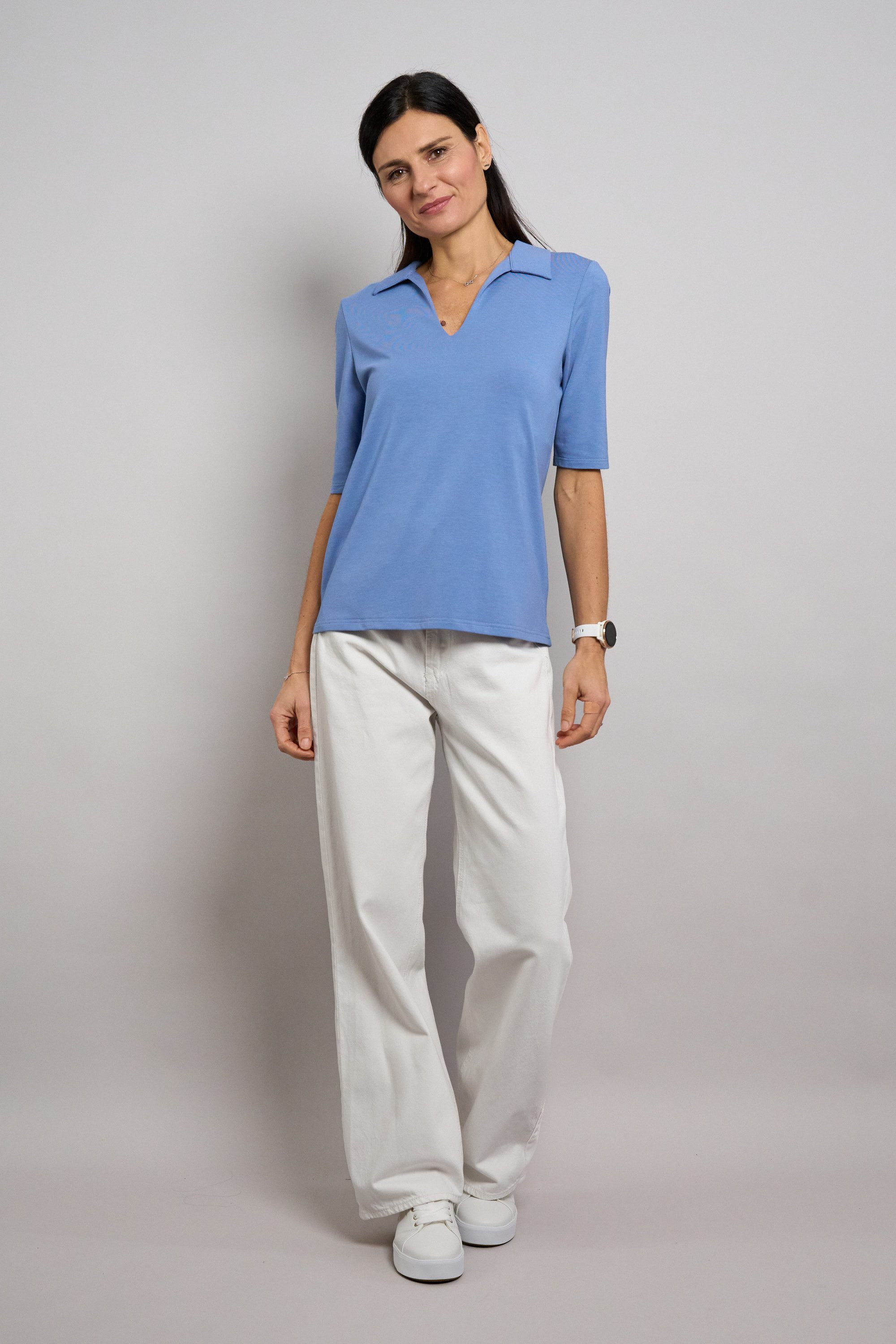 Seidel Moden Poloshirt Mit V-Ausschnitt - MADE IN GERMANY günstig online kaufen