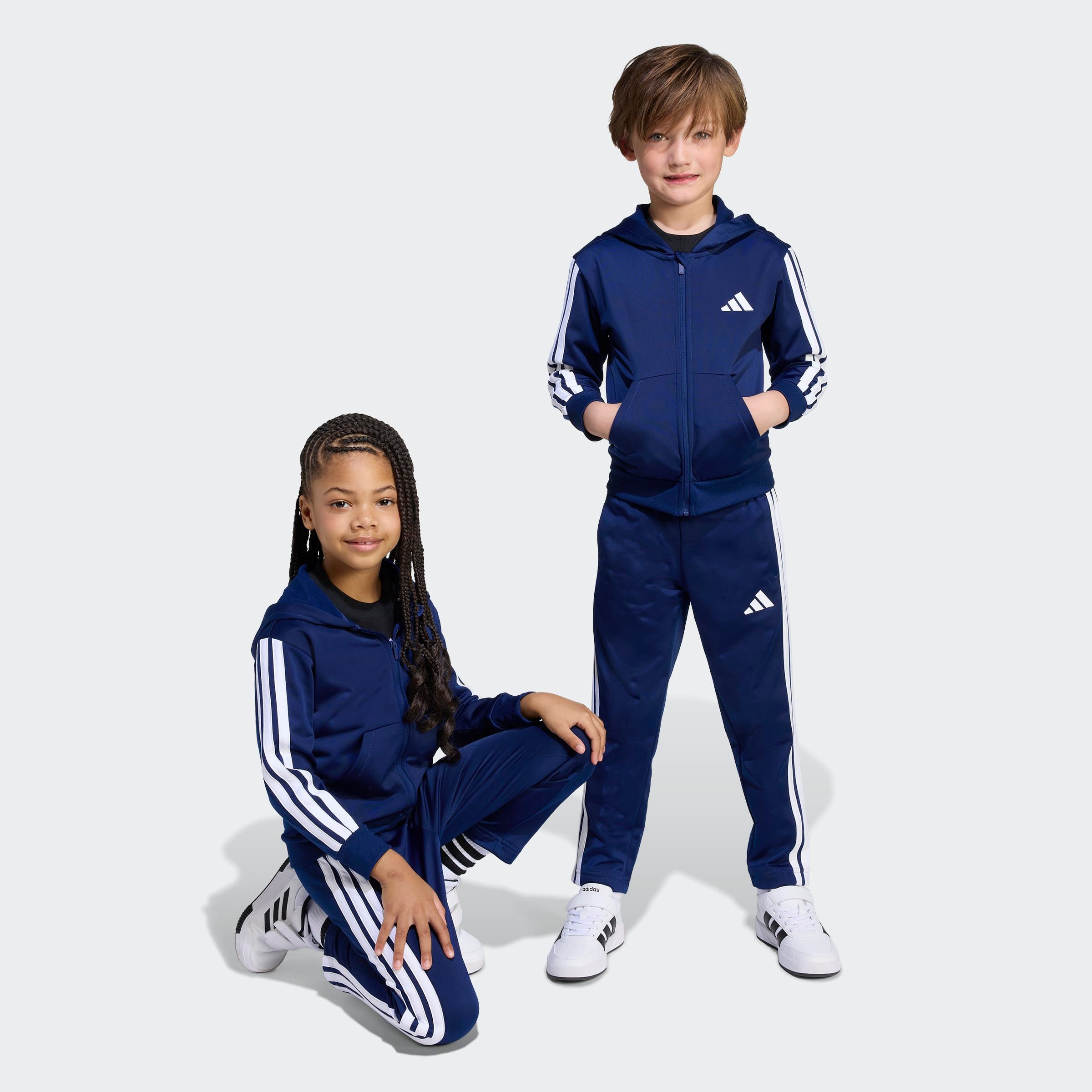 adidas Sportswear Trainingsanzug ESSENTIALS KIDS (2-tlg), mit 3-Streifen, aus weichem Trikotstoff, mit CLIMACOOL Technologie