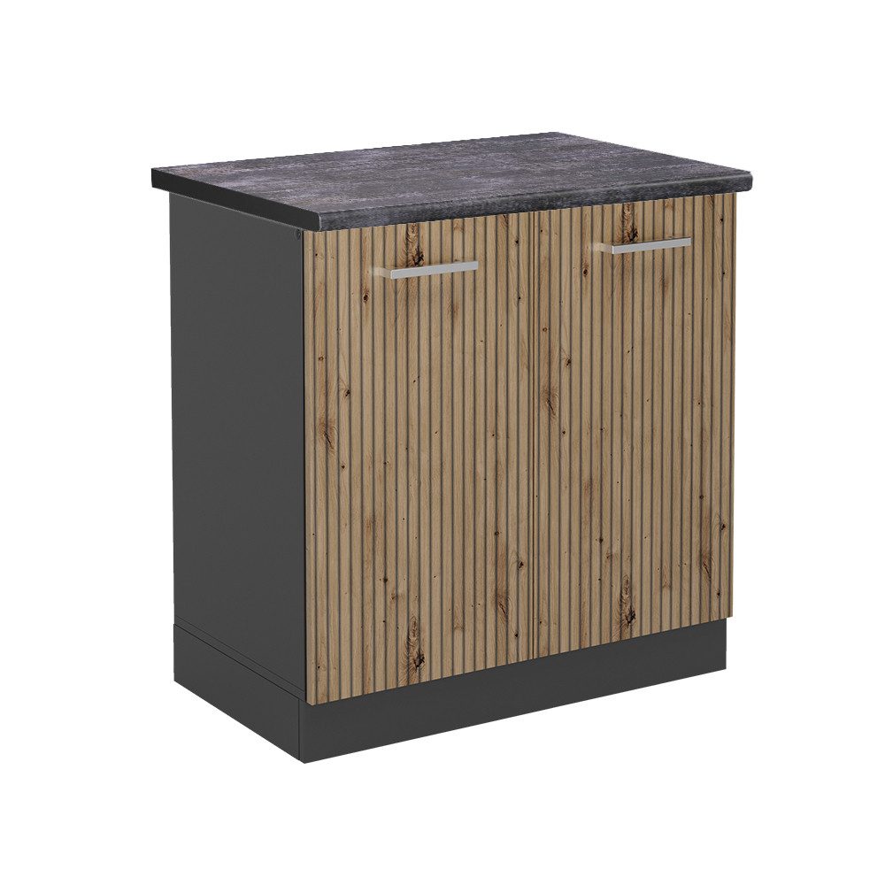 Vicco Spülenunterschrank R-Line Artisan-Eiche/Anthrazit 80 cm AP Anthrazit günstig online kaufen