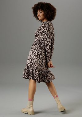 Aniston CASUAL Jerseykleid mit Animal-Print
