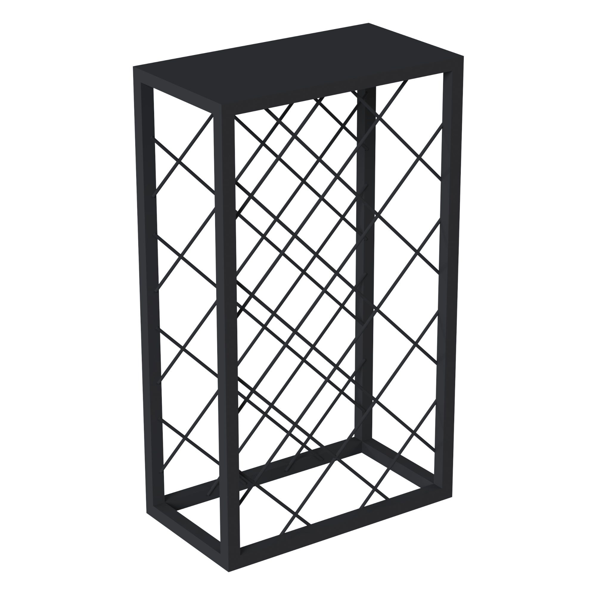 en.casa Weinregal, »Amasia« aus Metall 74x45x22 cm Schwarz günstig online kaufen