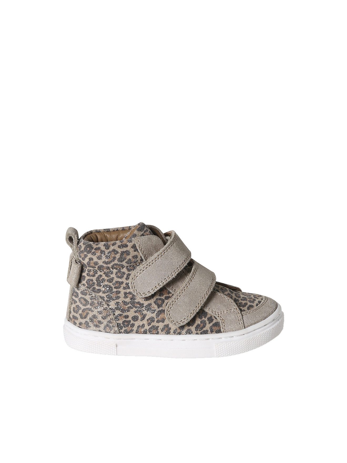Hohe Baby Klett-Sneakers aus Leder Babystiefel