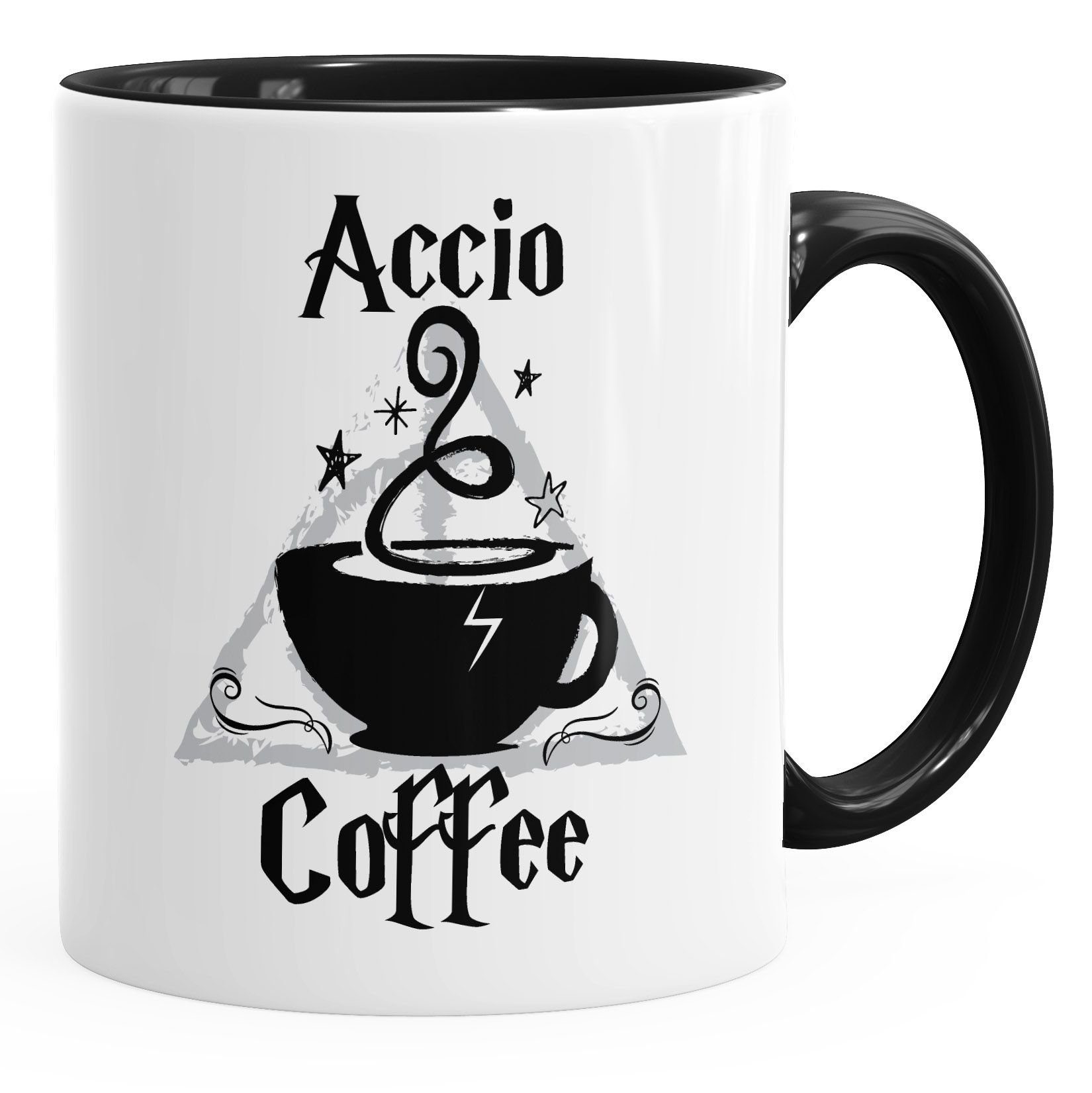 MoonWorks Tasse Kaffee-Tasse Spruch Accio Coffee Teetasse Keramiktasse MoonWorks®, Keramik