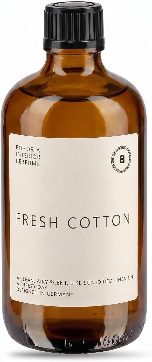 BOHORIA Raumduft Raumduft Essenz Fresh Cotton 100 ml – Duftöl für elektrische Diffuser