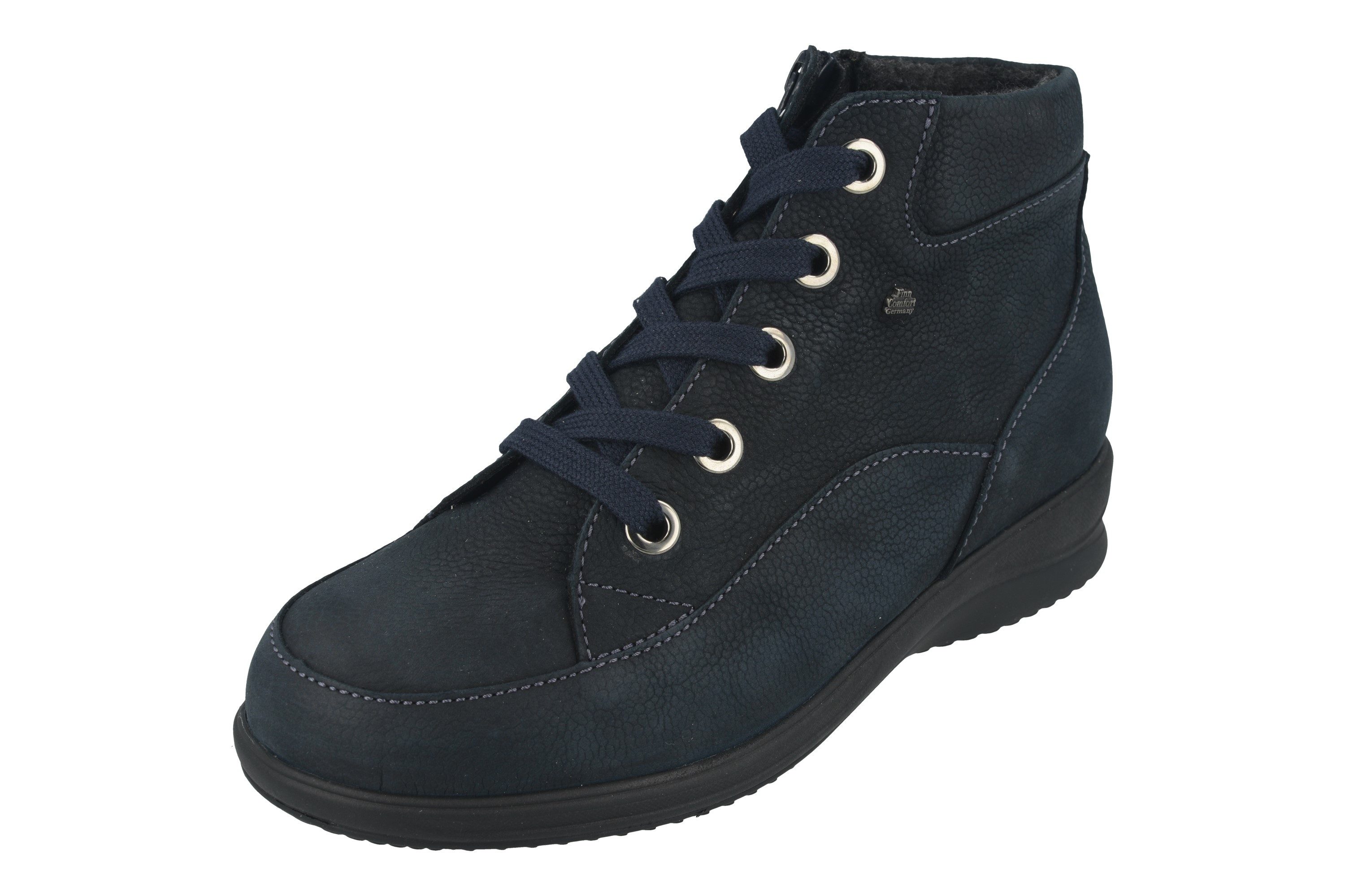 Finn Comfort FINN COMFORT Parsenn Damen Winter Schnürstiefel atlanticblau Winterstiefel Wechselfußbett