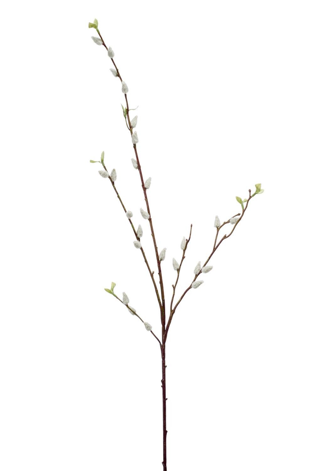 Kunstzweig Weidenkätzchen, Emerald, Höhe 95 cm, Farbe: Weiß, Höhe: 95cm