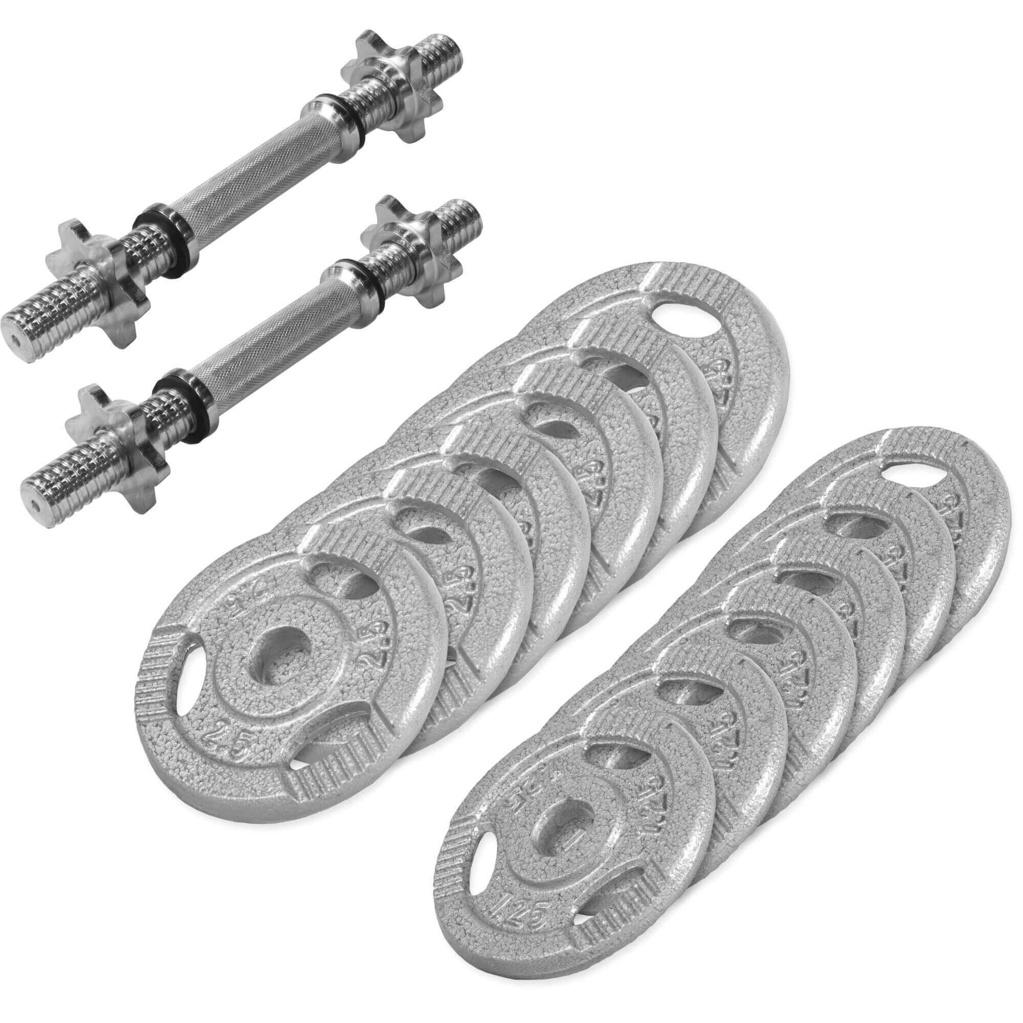 GORILLA SPORTS Kurzhantel Kurzhantel Set Gusseisen Gripper 27.5 kg mit Sternverschlüssen