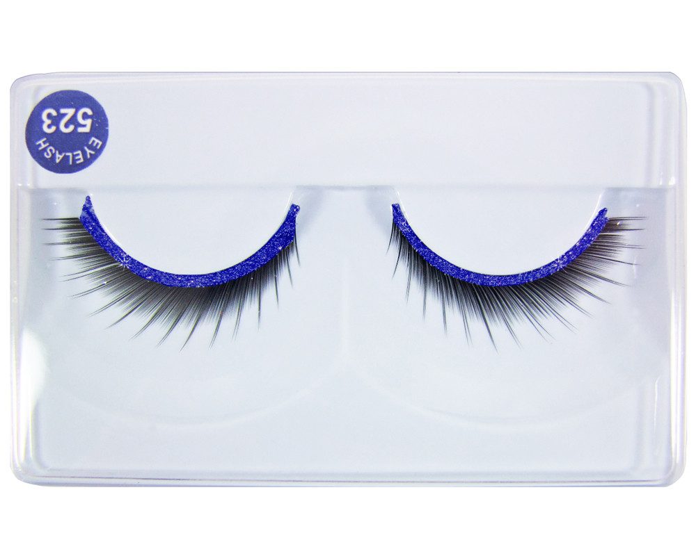 Das Kostümland Theaterschminke Künstliche Wimpern Glitter Stripes