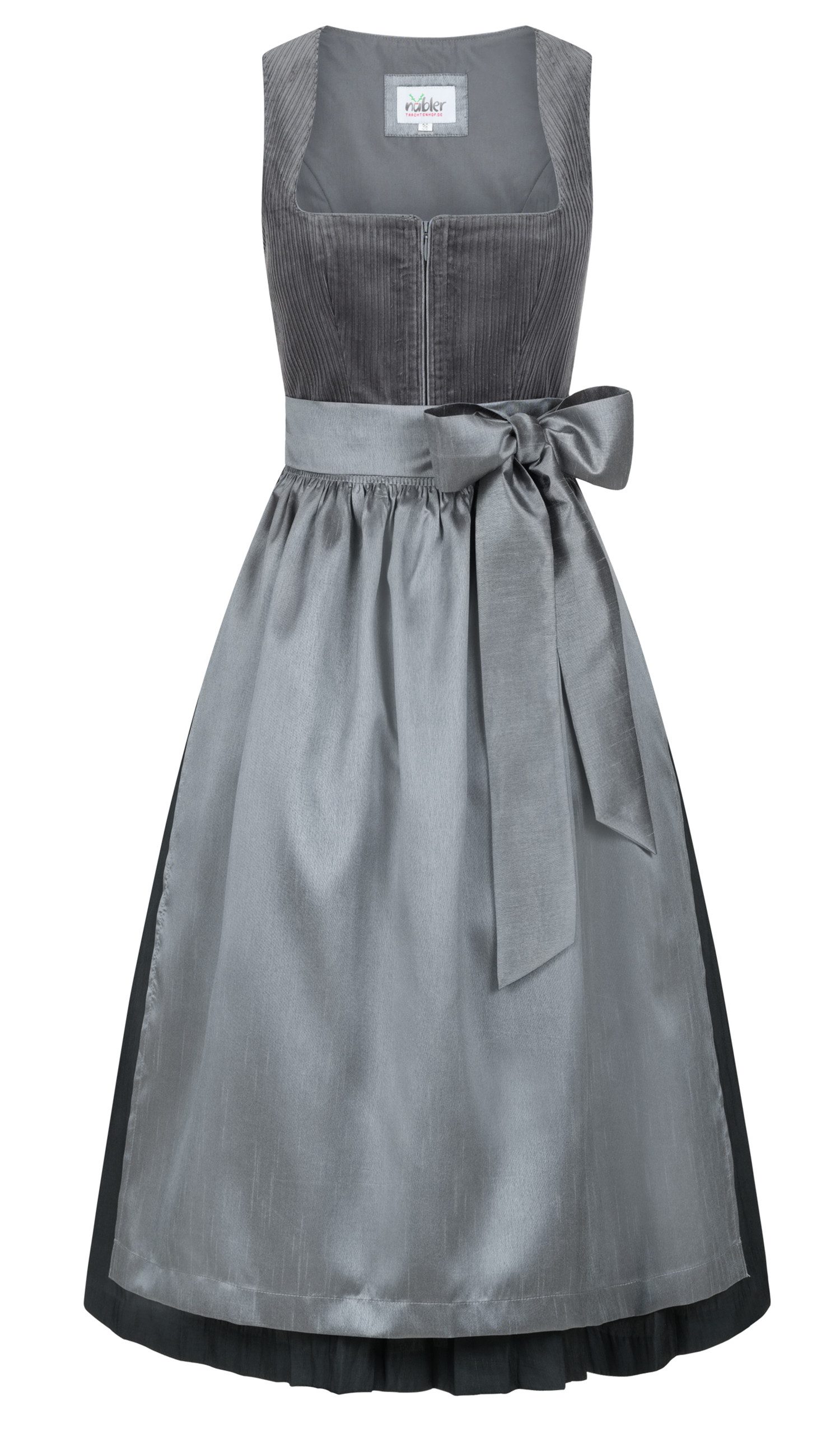 Nübler Dirndl Langes Dirndl Florentine in Schiefer von Nübler - Rocklänge 80 cm