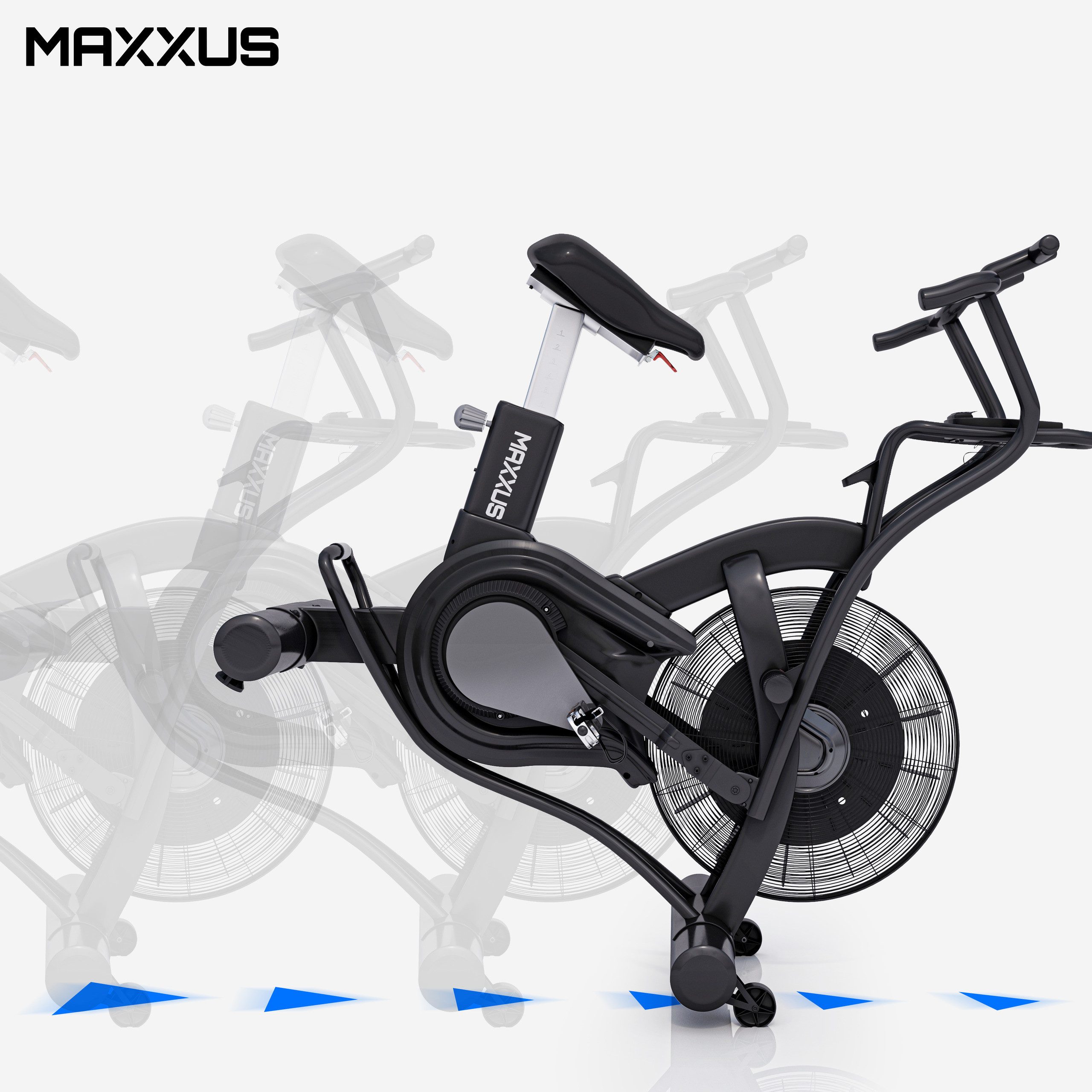 MAXXUS Heimtrainer Air Bike 90 PRO - LCD-Bildschirm, Ergonomisch,Bequem (1-tlg)