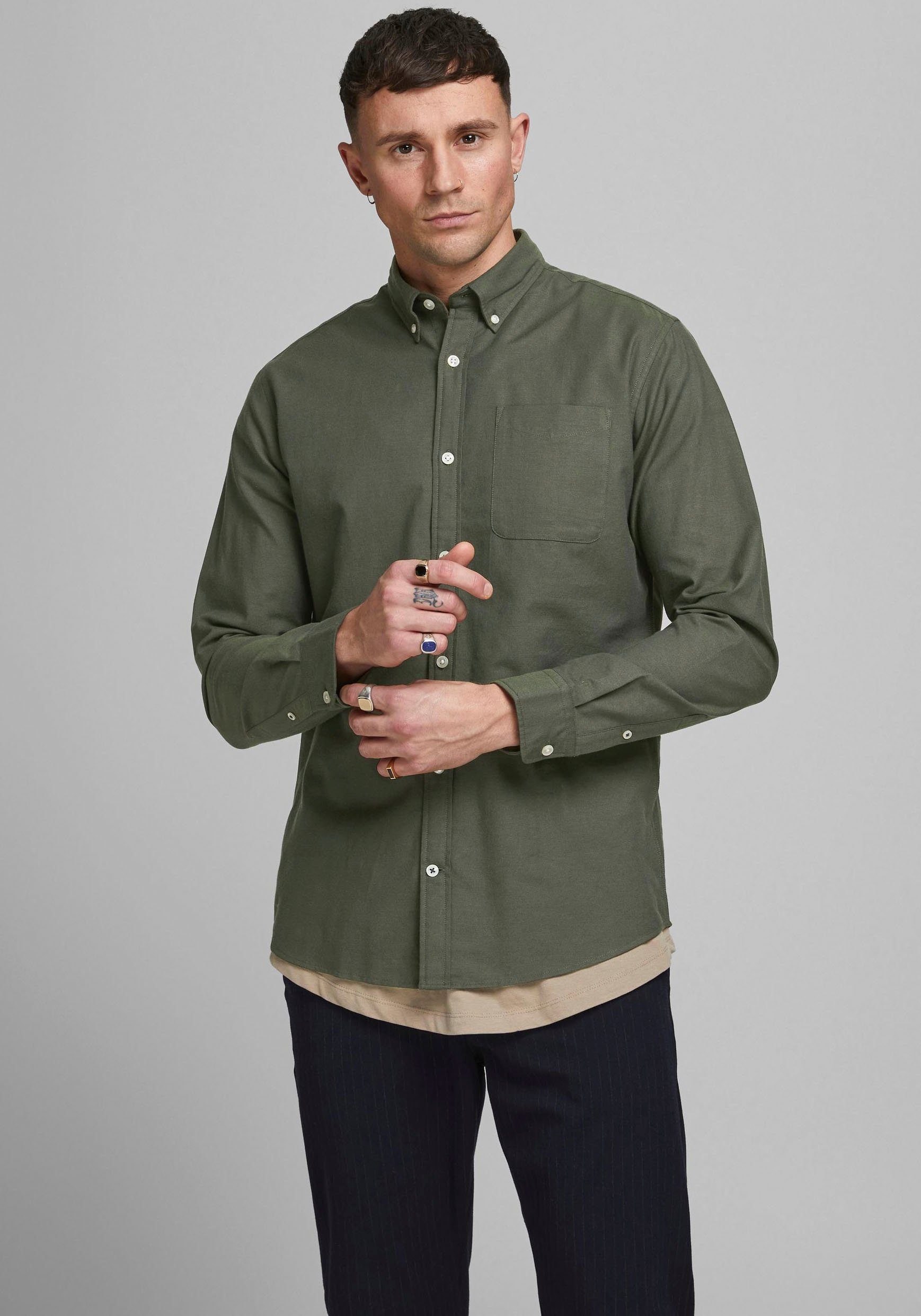 Jack & Jones Langarmhemd OXFORD SHIRT günstig online kaufen
