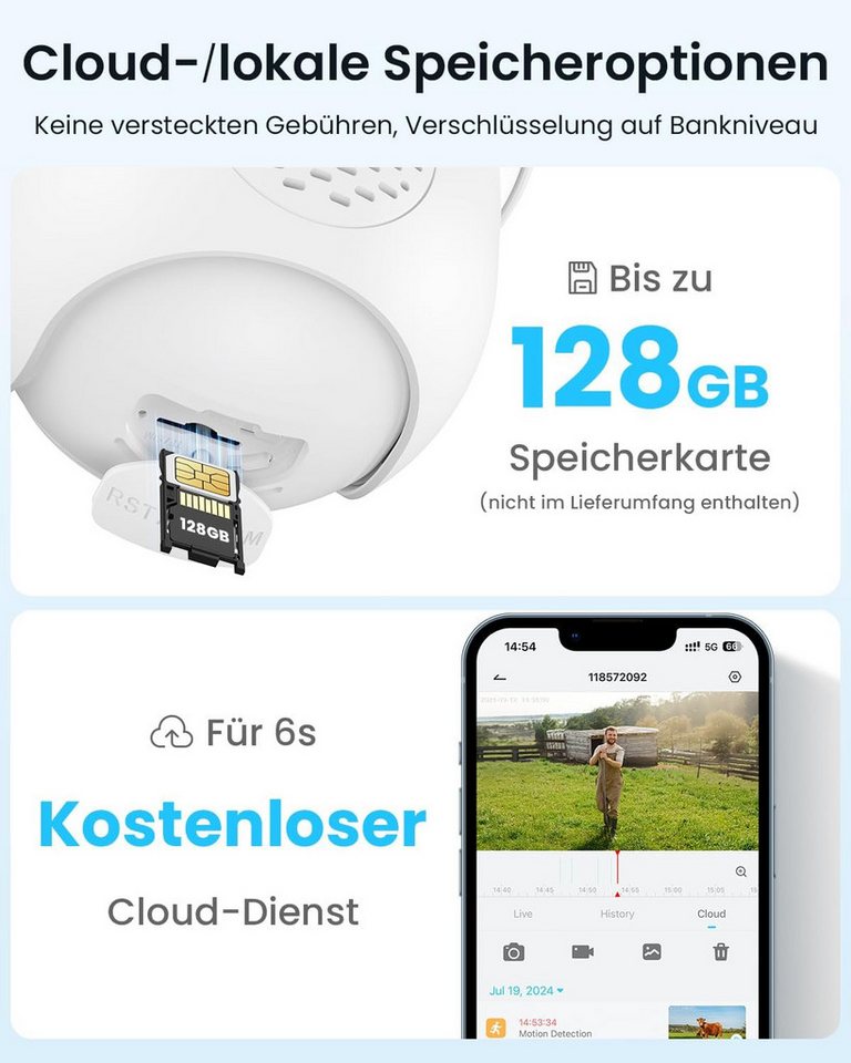 Thumbnail - ieGeek Überwachungskamera 2 Stück 4G LTE Überwachungskamera Aussen mit SIM Karte (Aussen, Außenbereich, Wald, Farm, Camp...