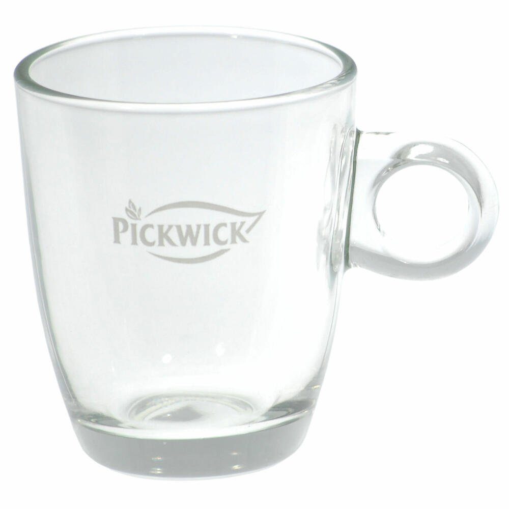 PICKWICK Teeglas Tee Glas hitzebeständig, Becher mit Henkel, 200 ml, Glas