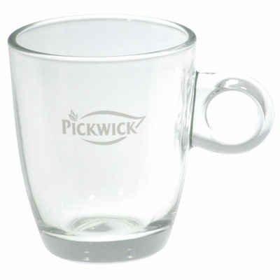 PICKWICK Teeglas Tee Glas hitzebeständig, Becher mit Henkel, 200 ml, Glas