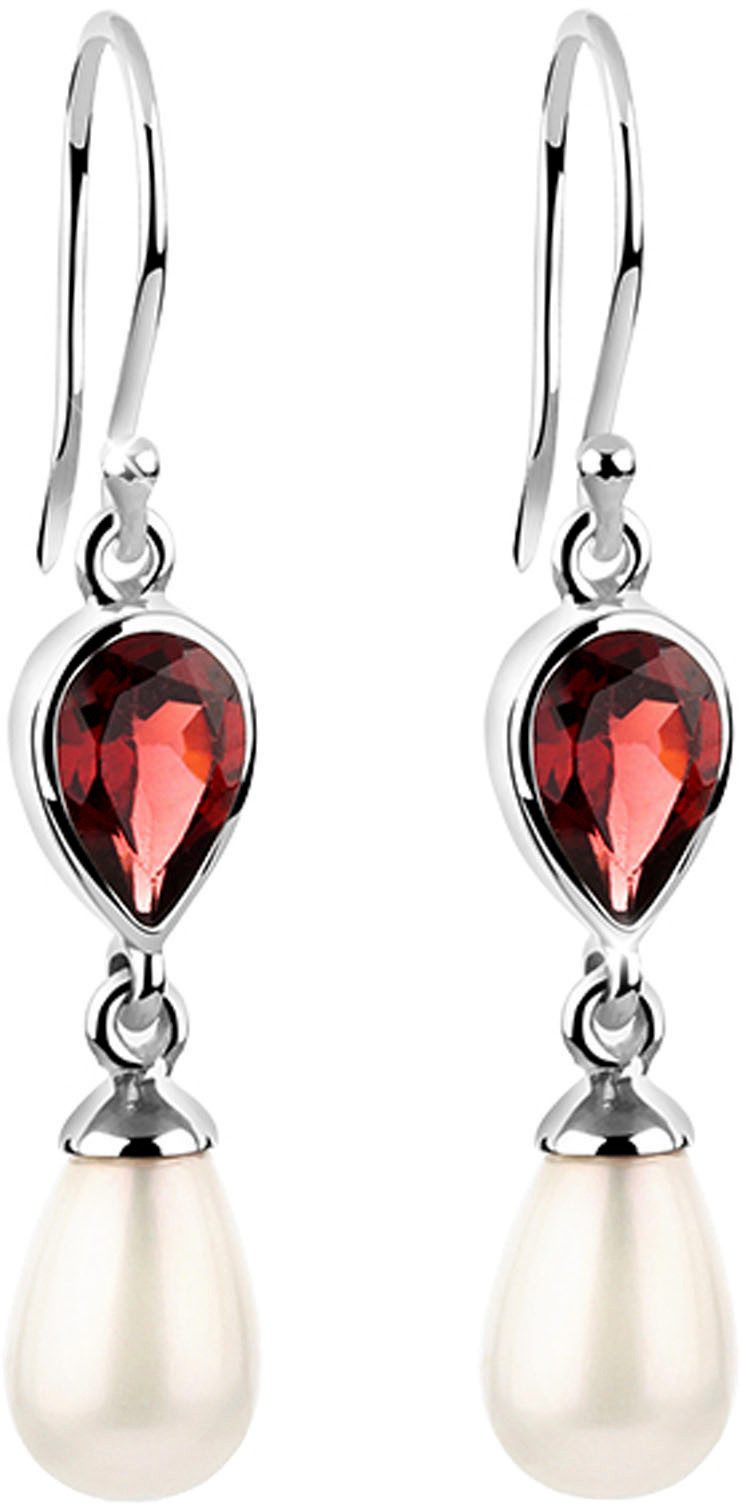 Elli Paar Ohrhänger Schmuck Geschenk Silber 925 Ohrringe, mit Granat - mit günstig online kaufen