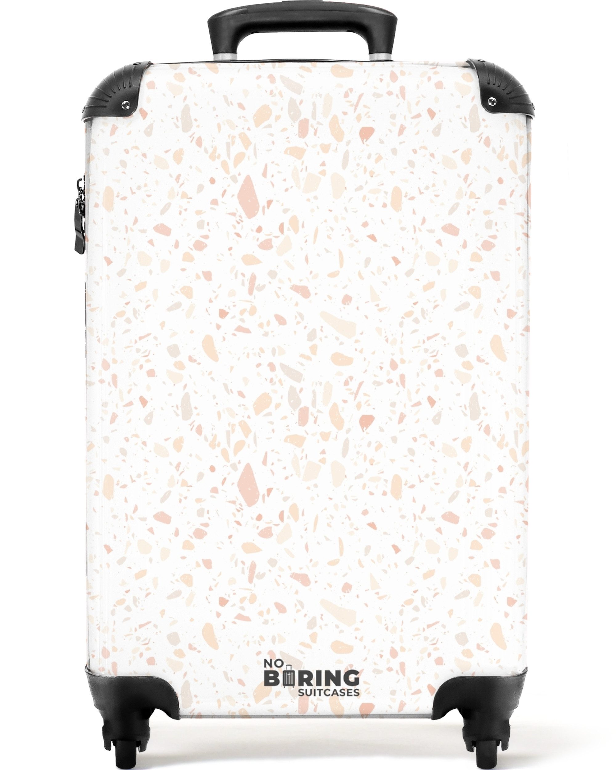 Hartschalen-Trolley Terrazzo-Muster Pfirsich 55x35x20cm