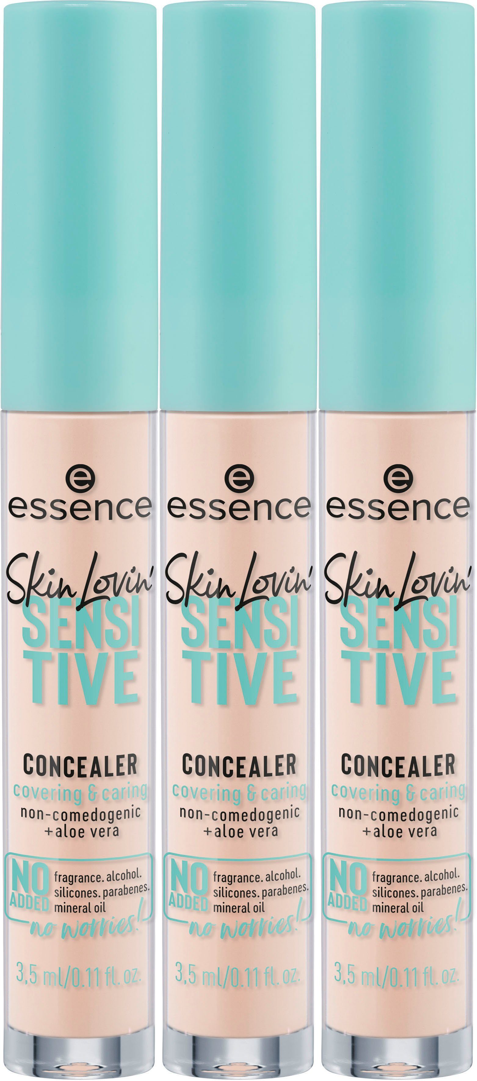 Essence Concealer Skin Lovin' SENSITIVE CONCEALER, 3-tlg. Fair