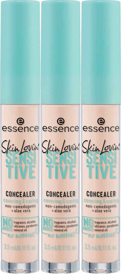 Essence Concealer »Skin Lovin' SENSITIVE CONCEALER«, 3-tlg.