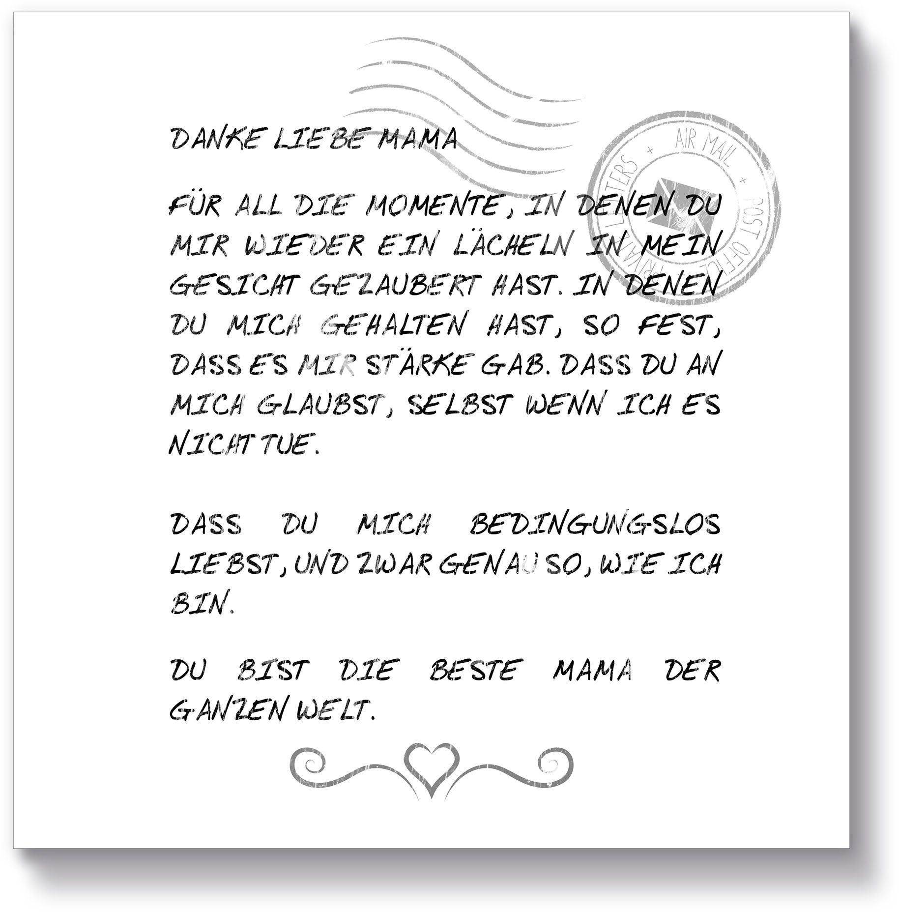 Artland Holzbild Danke Mama, Sprüche & günstig online kaufen