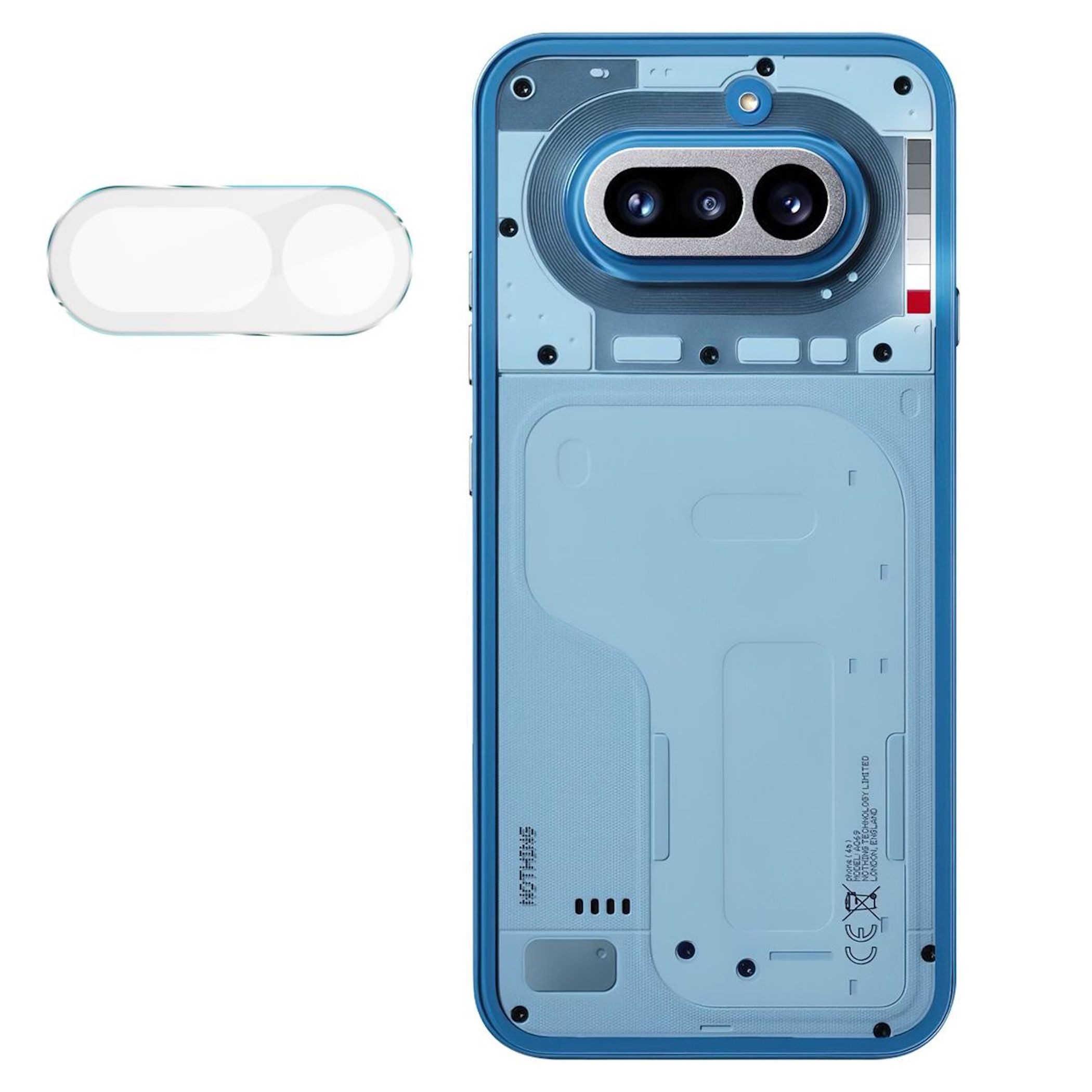 Wigento Kameraschutzglas Linsenschutz für Nothing Phone 4a 9H Hartglas Komplettschutz Clear für Nothing Phone 4a, 9H Glas, HD-Klarheit, kratzfest