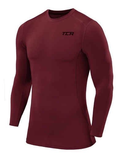 TCA Langarmshirt TCA Herren Langarm Kompressionsshirt mit Thermo-Funktion - Cabernet (1-tlg)