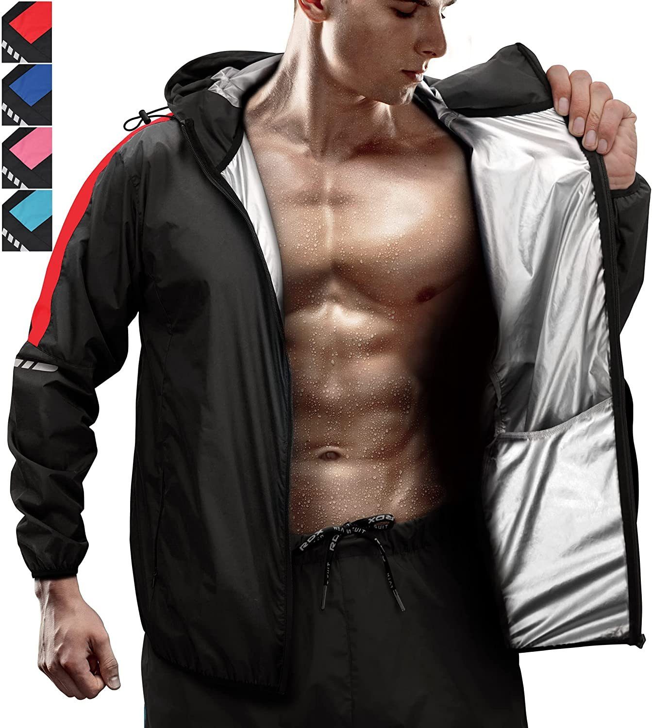 RDX Thermohemd RDX Sweat Suit for Weight Loss, Sauna Suit Reach Hooded Suit