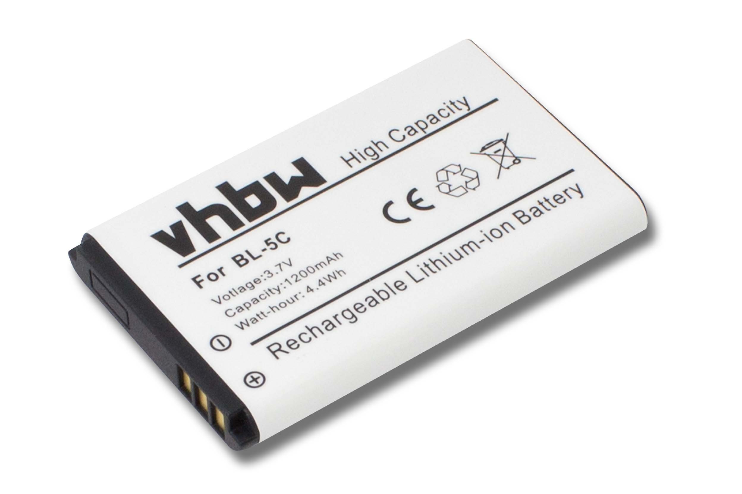vhbw Smartphone-Akku Ersatz für Cat 1ICP5/3450 1S1P für GPS-Empfänger / Mobilfunk (1200mAh, 3,7V, Li-Ion) 1200 mAh