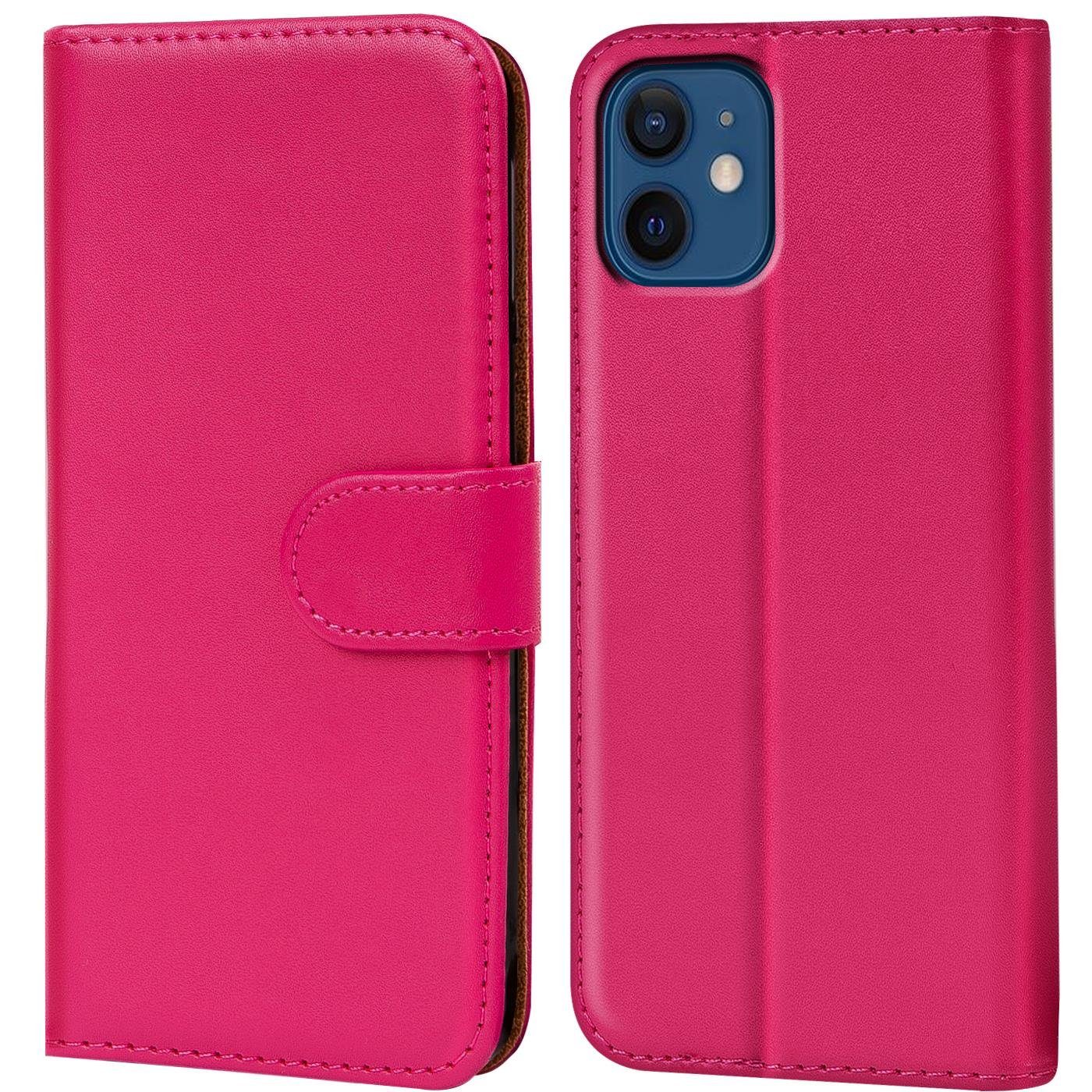 CoolGadget Handyhülle Wallet Klapp Tasche Book Case für Apple iPhone 12 Mini 5,4 Zoll, Hülle Klapphülle Flip Cover Etui Schutzhülle