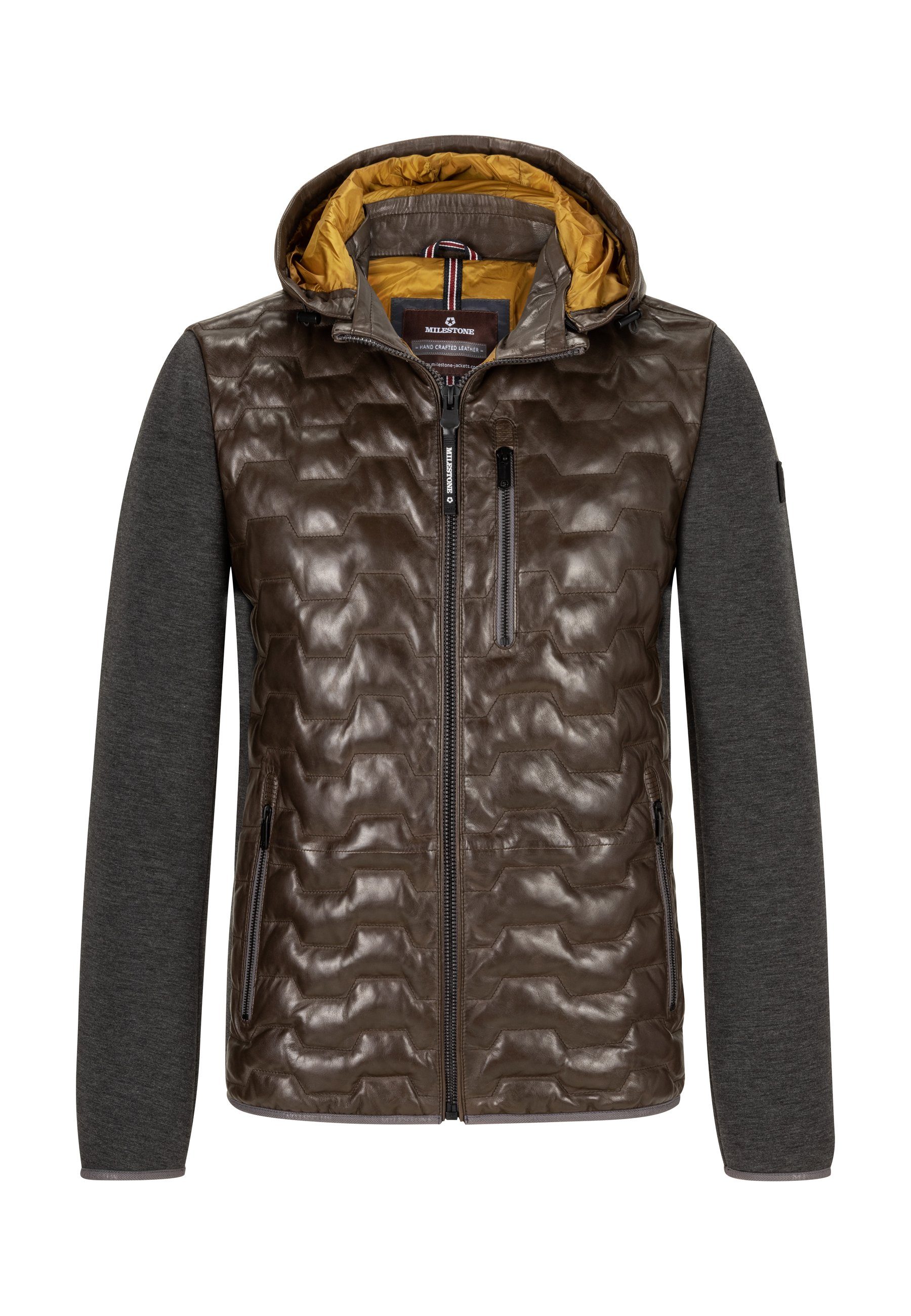 Milestone Lederjacke MSDarwin Herren Hybridjacke aus günstig online kaufen