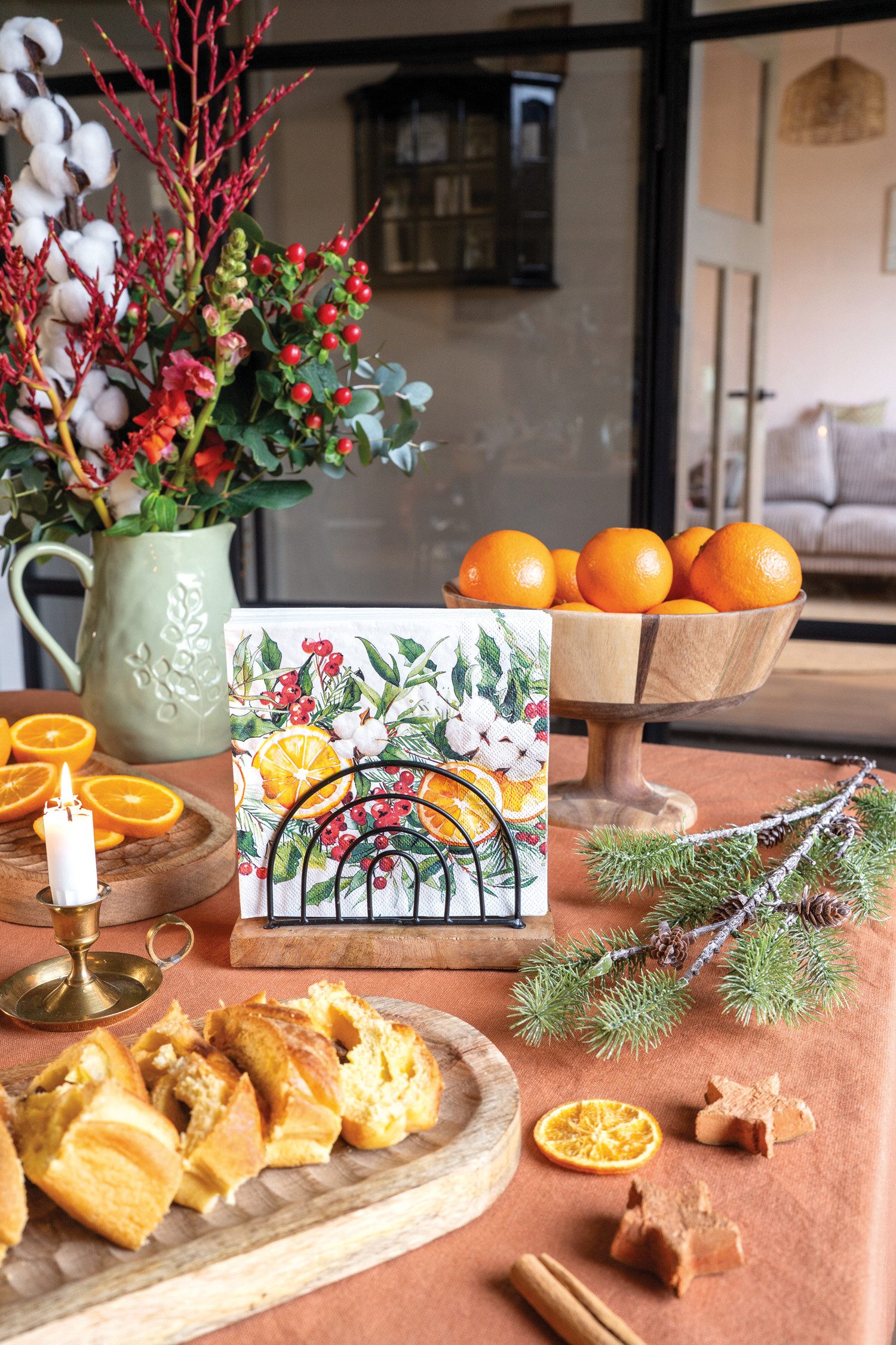 Ambiente® Müslischale Winter oranges, Porzellan, (1-tlg), Porzellan-Schüssel New Bone China Ø 14 Höhe 6,5cm Volumen ca.0,4l