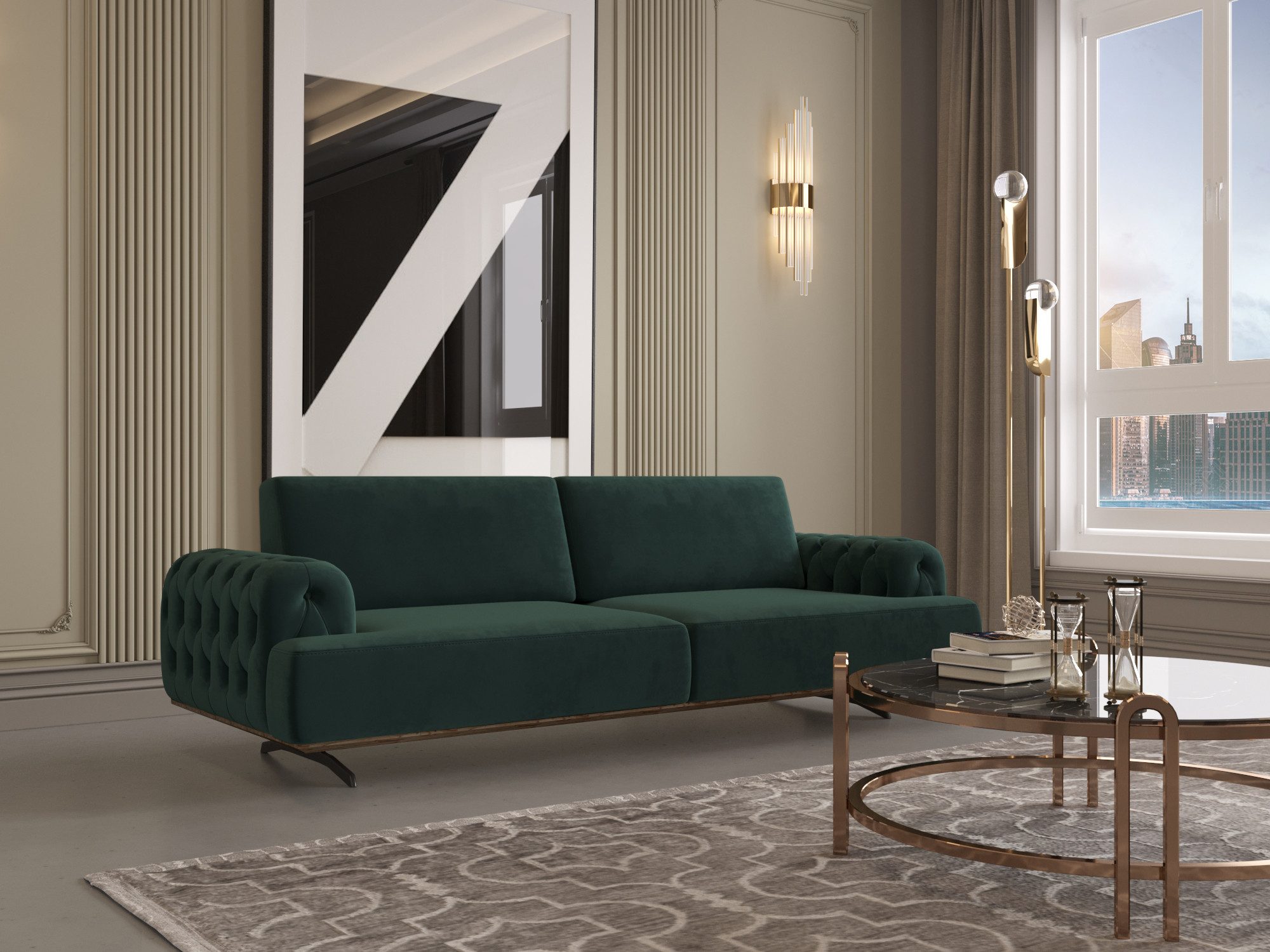 Möbeldreams Chesterfield-Sofa Chesterfield Sofa Modern Verstellbare Rückenlehne