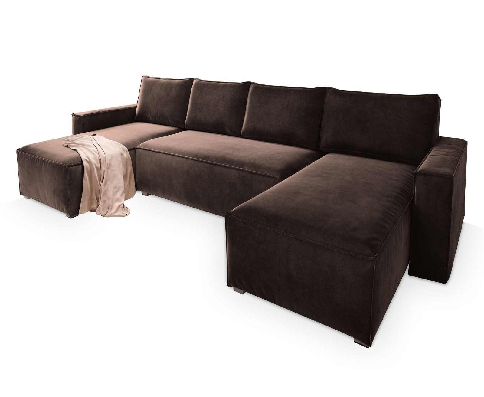 Masseno Ecksofa DENI mit Schlaffunktion U-Form, günstig online kaufen